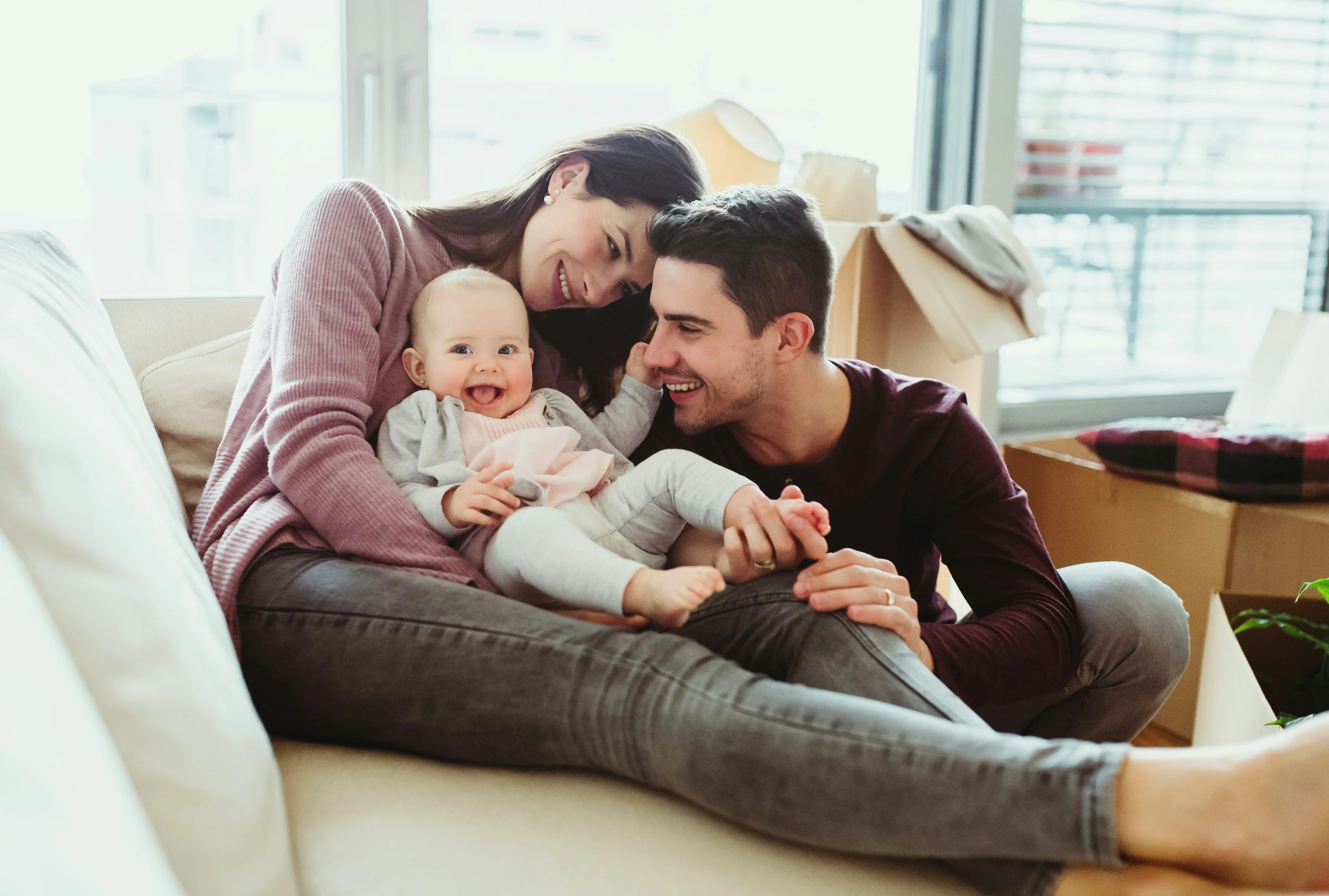 couple with baby