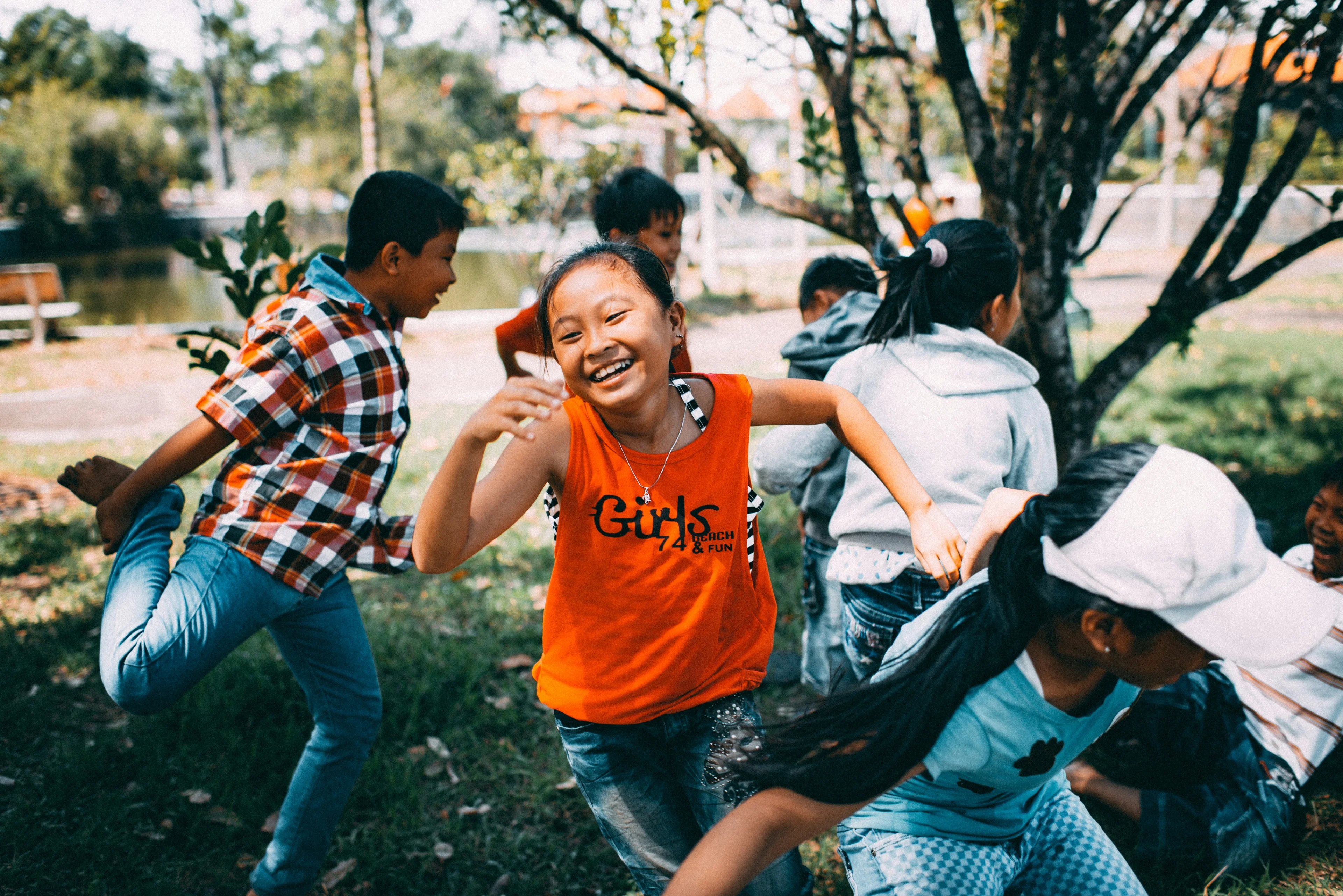 Kids playing outside
