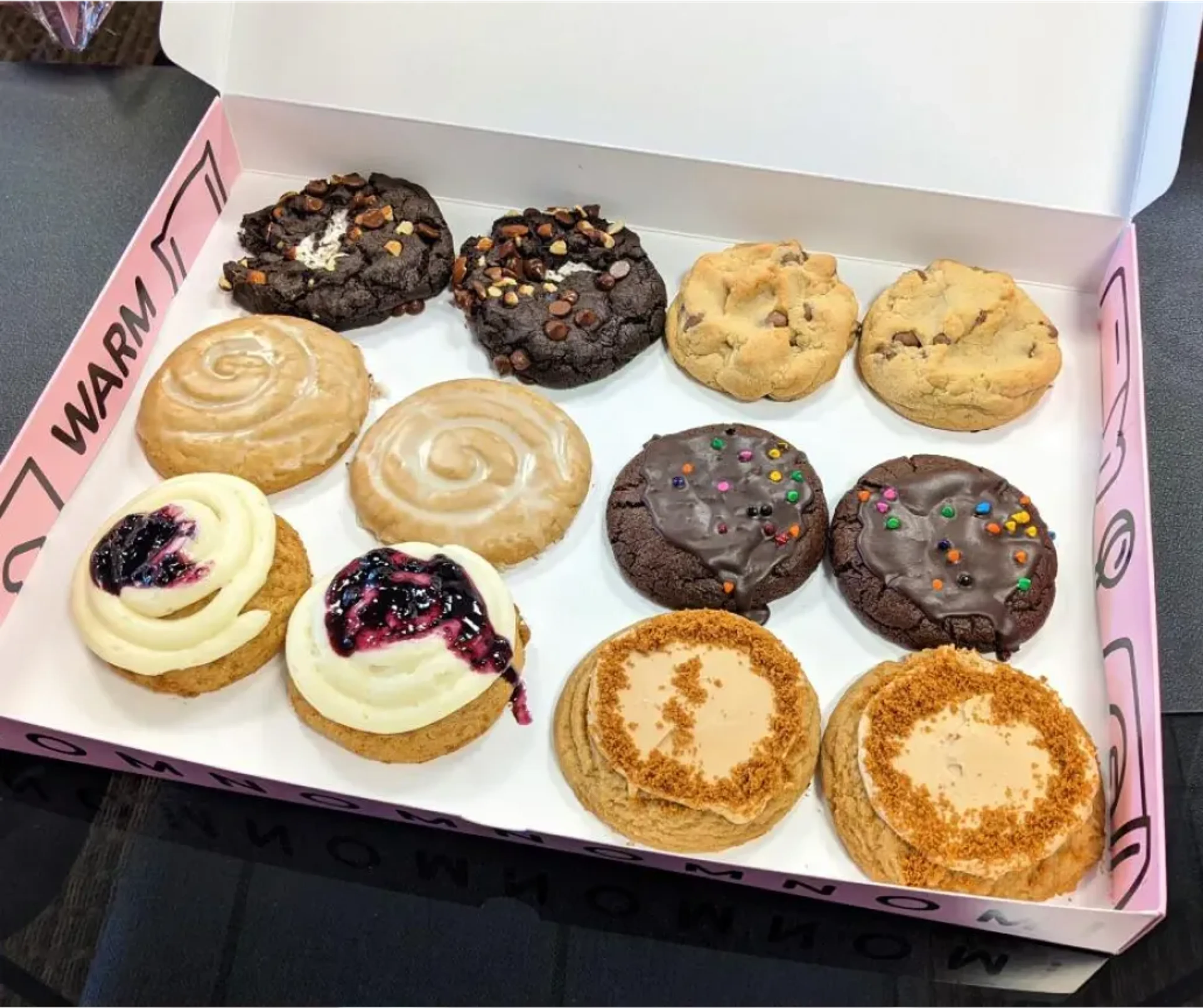 Image of an excited Dessert On Me gift card recipient. Their thank you note is below.