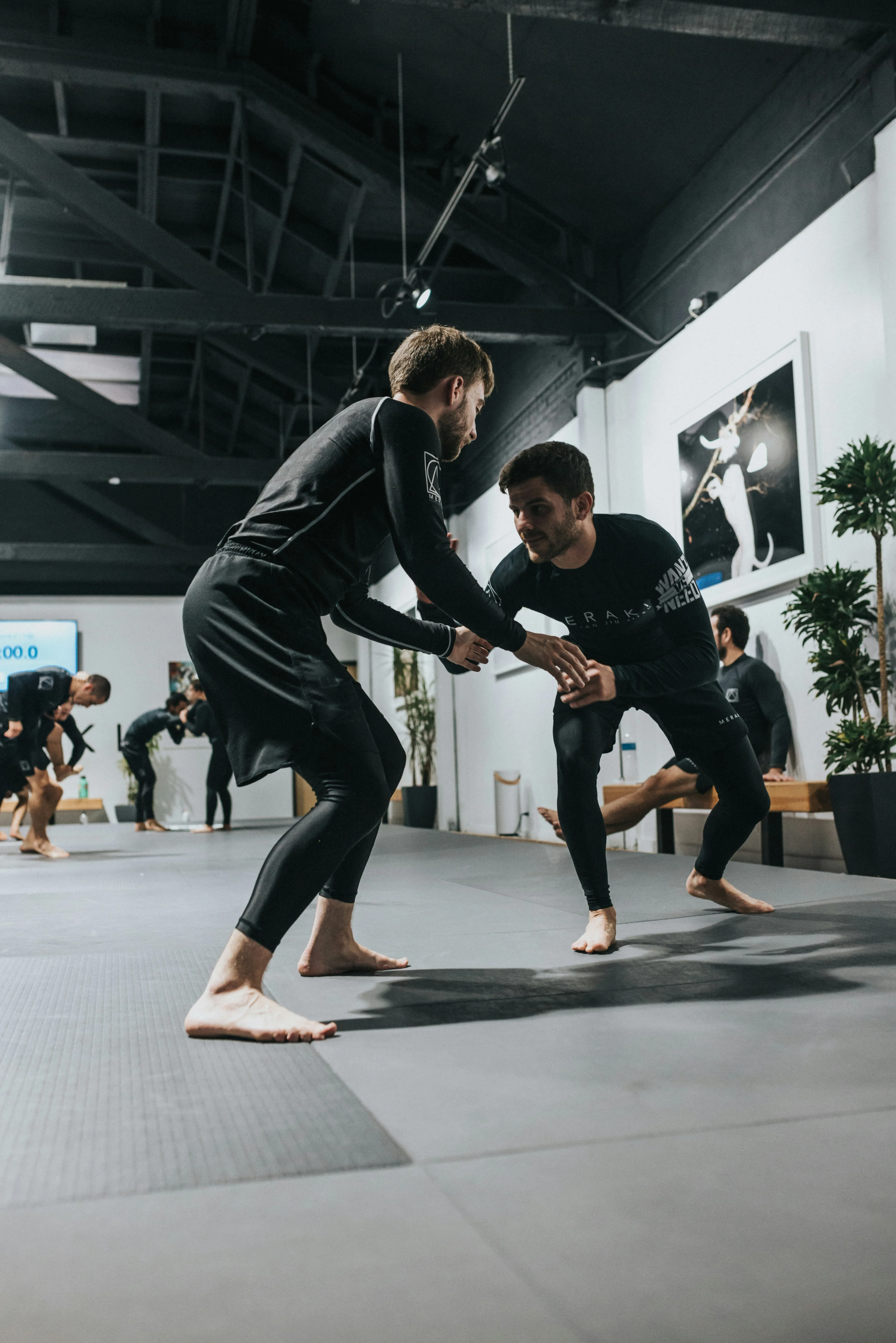 two people fighting MMA style