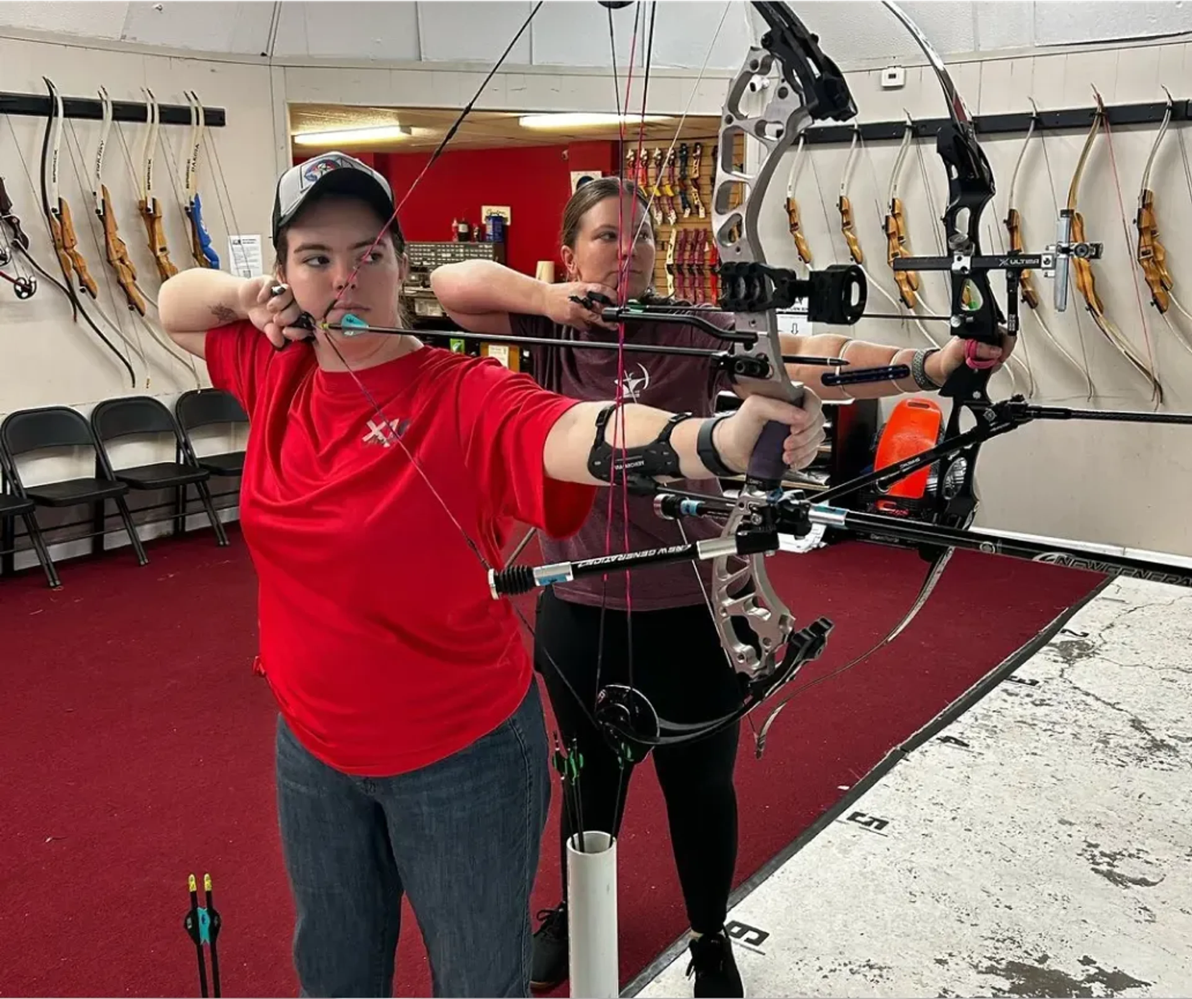 Image of an excited Archery On Me gift card recipient. Their thank you note is below.