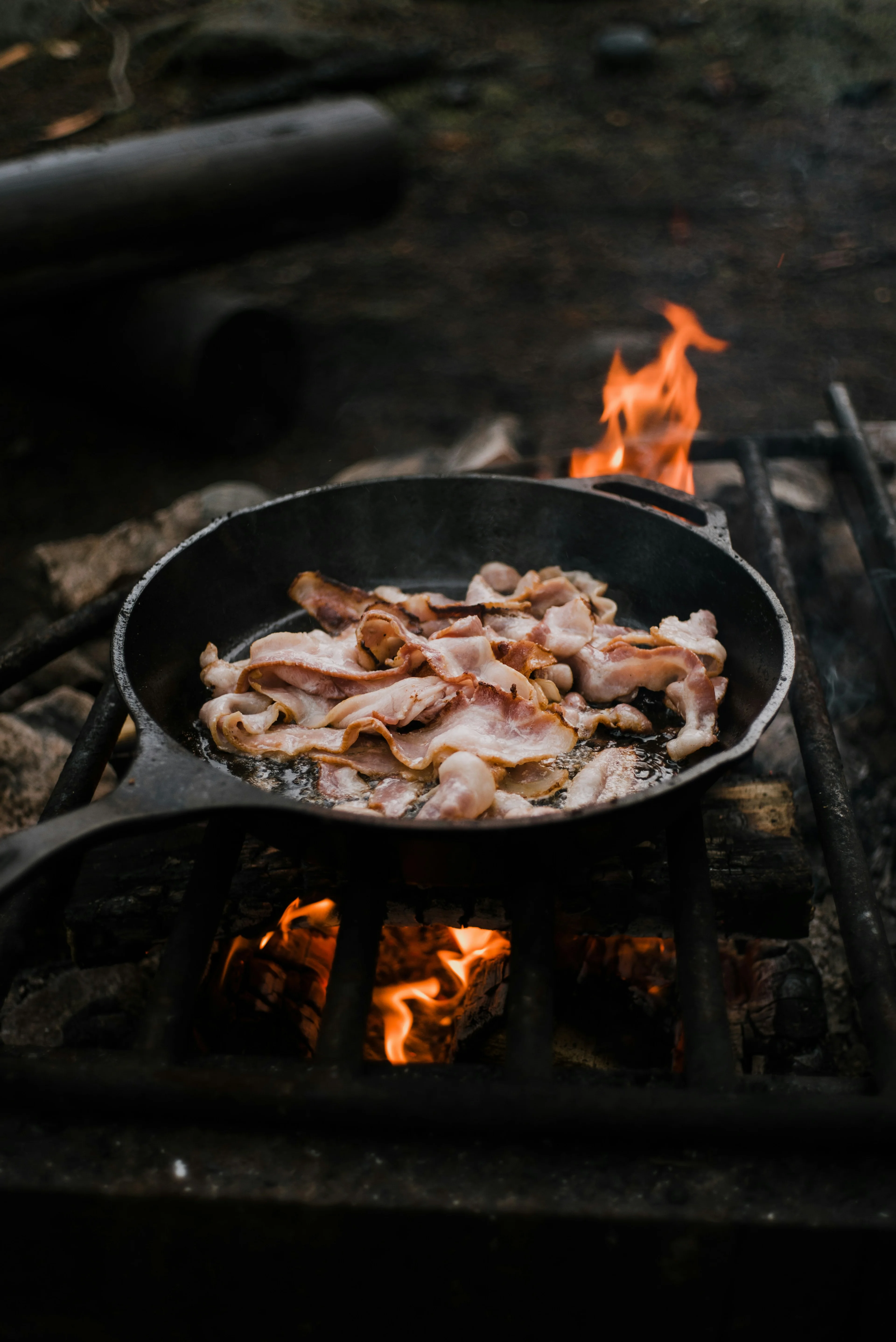 Cast iron skillet on stove