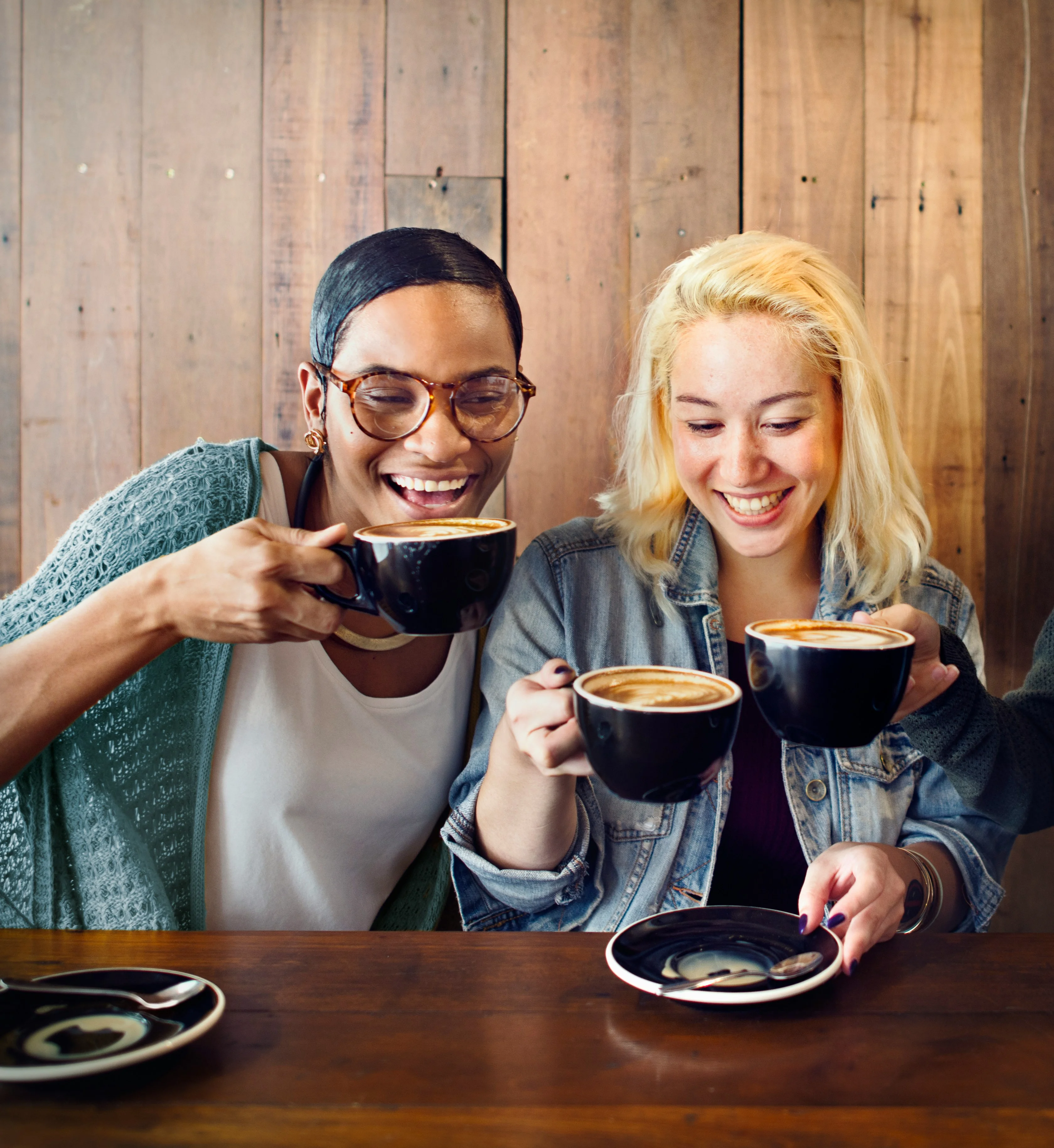 people drinking coffee