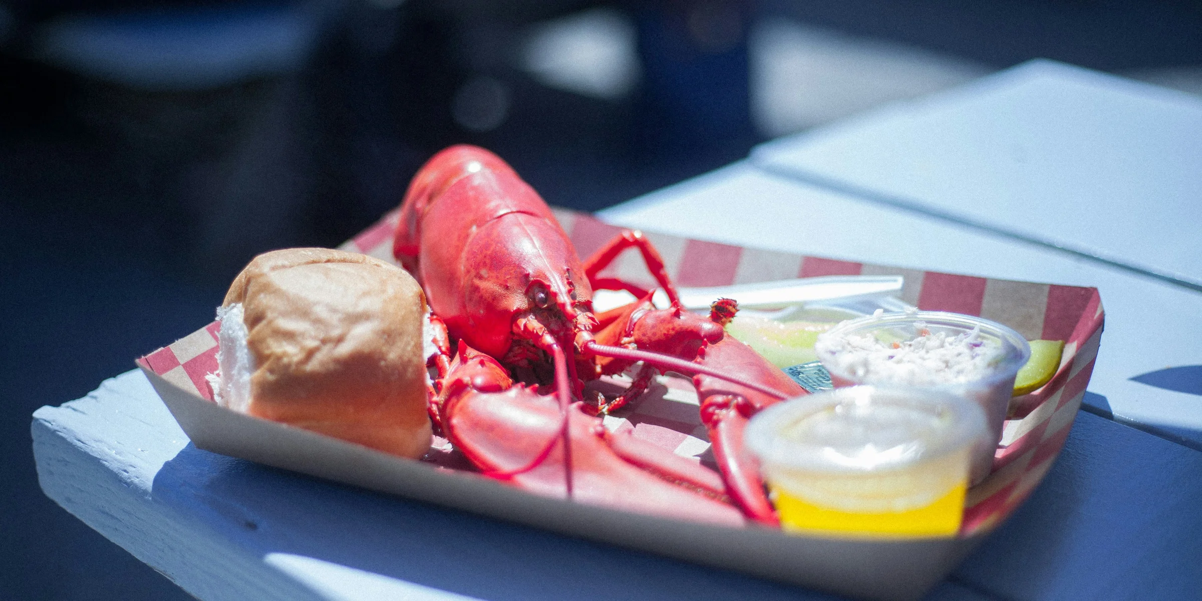cooked lobster dish.