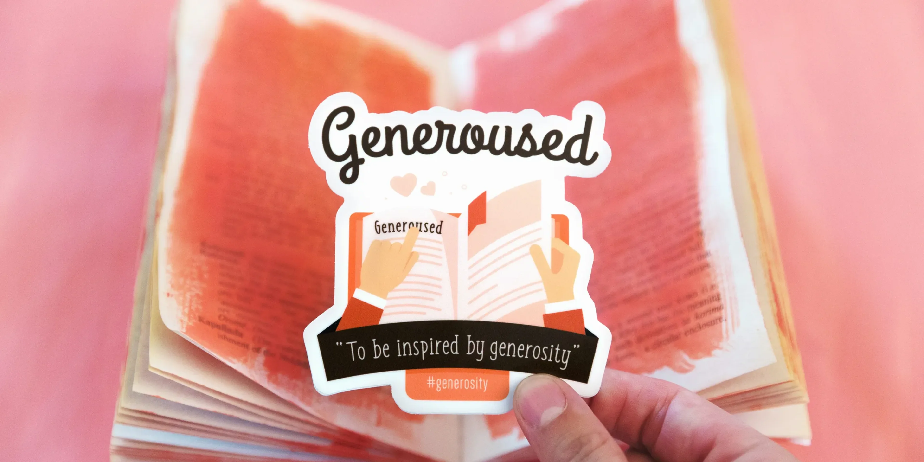 person holding Generoused card