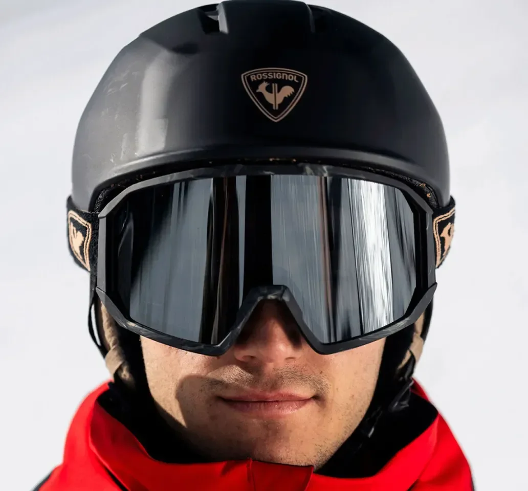Winter sports imagery featuring Fit IMPACTS Ski Helmet