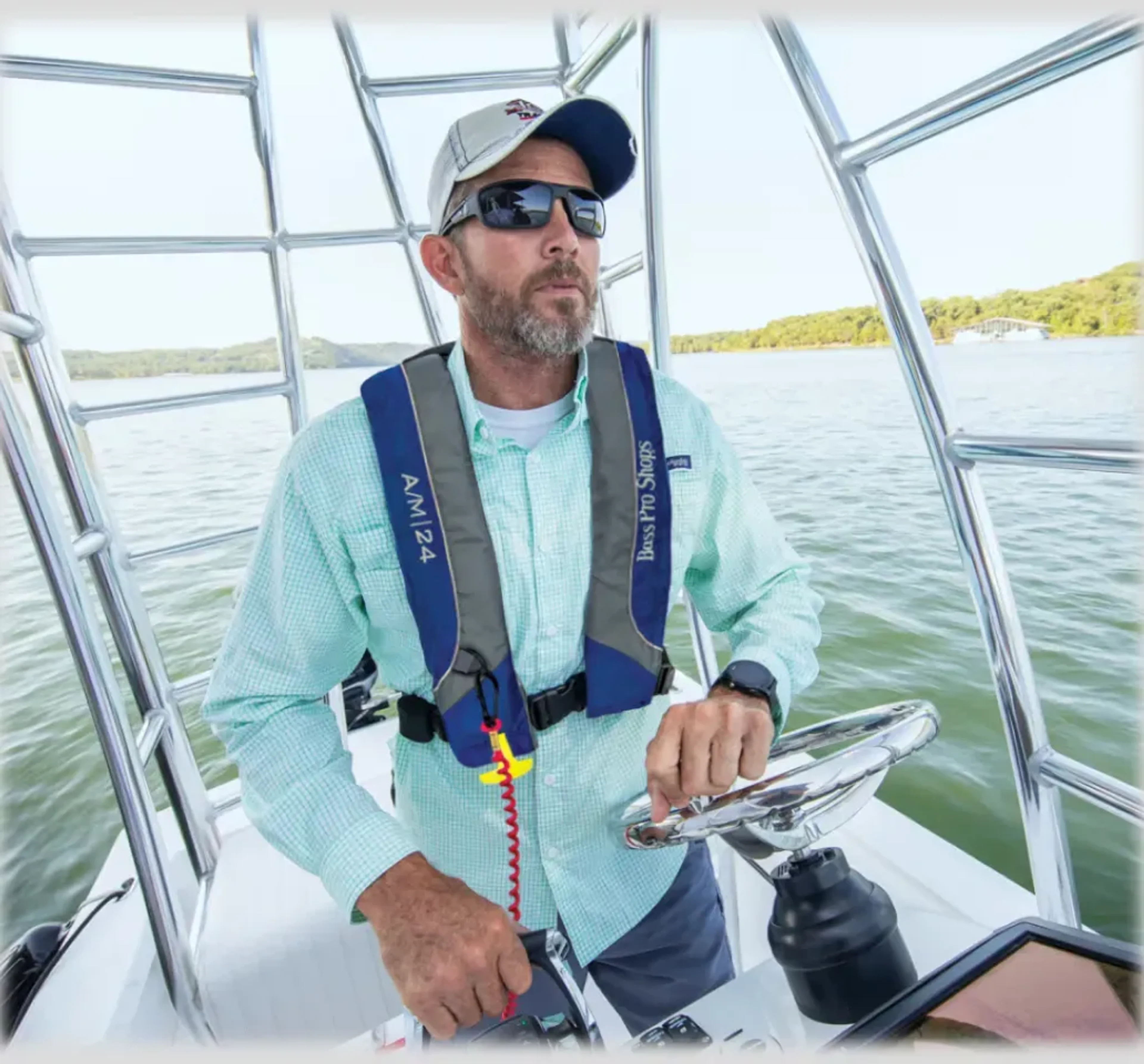Water sports imagery featuring Inflatable Life Vest