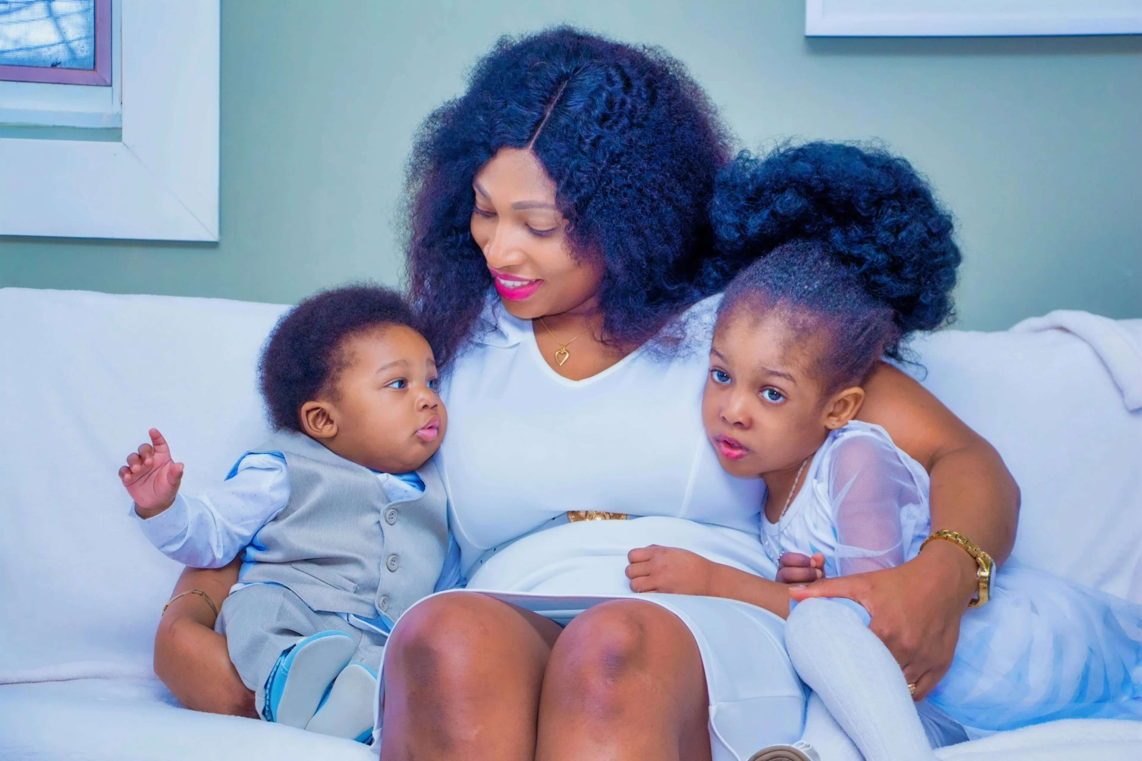 Happy family with baby