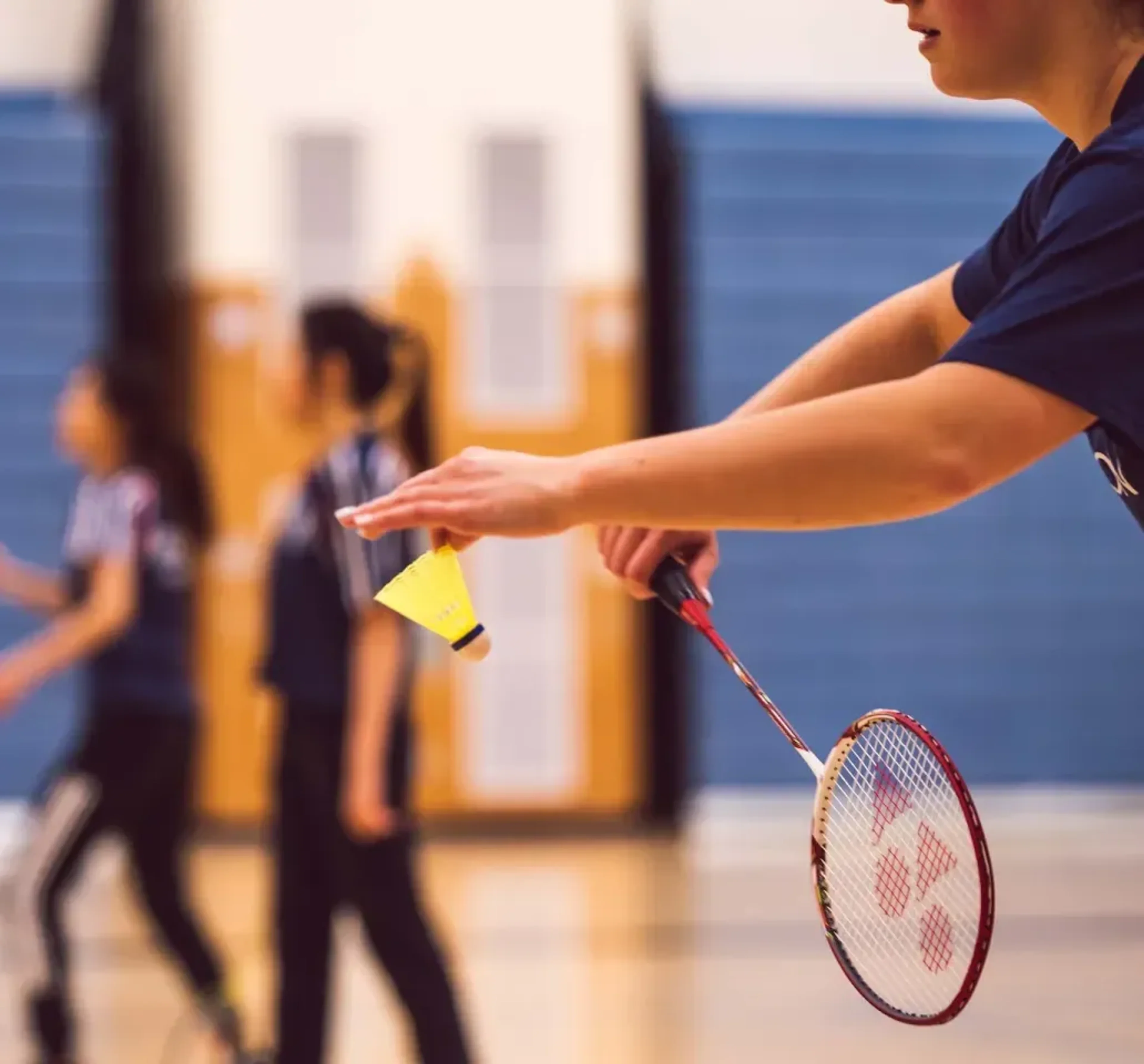 Badminton imagery featuring Mavis 2000