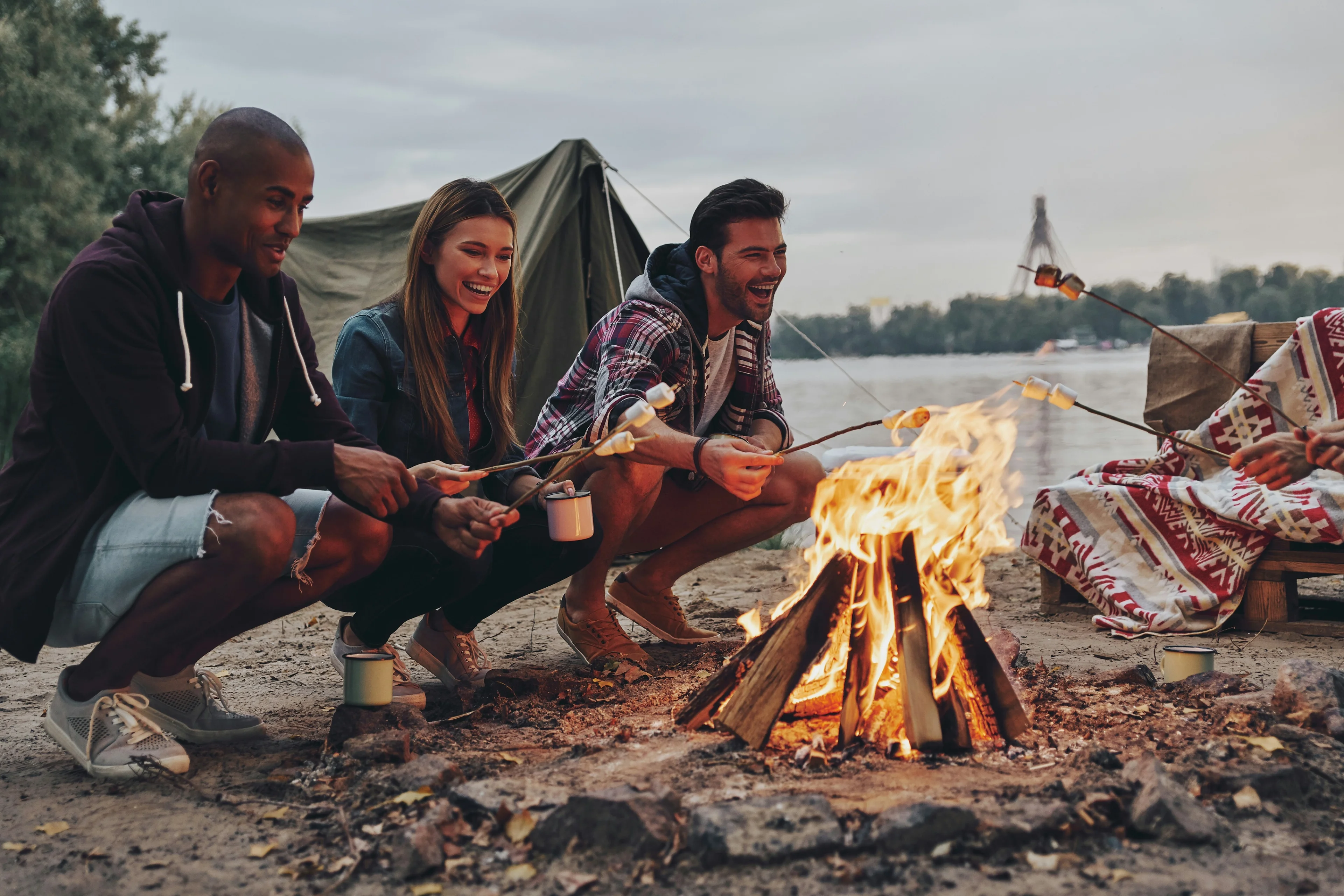 people camping