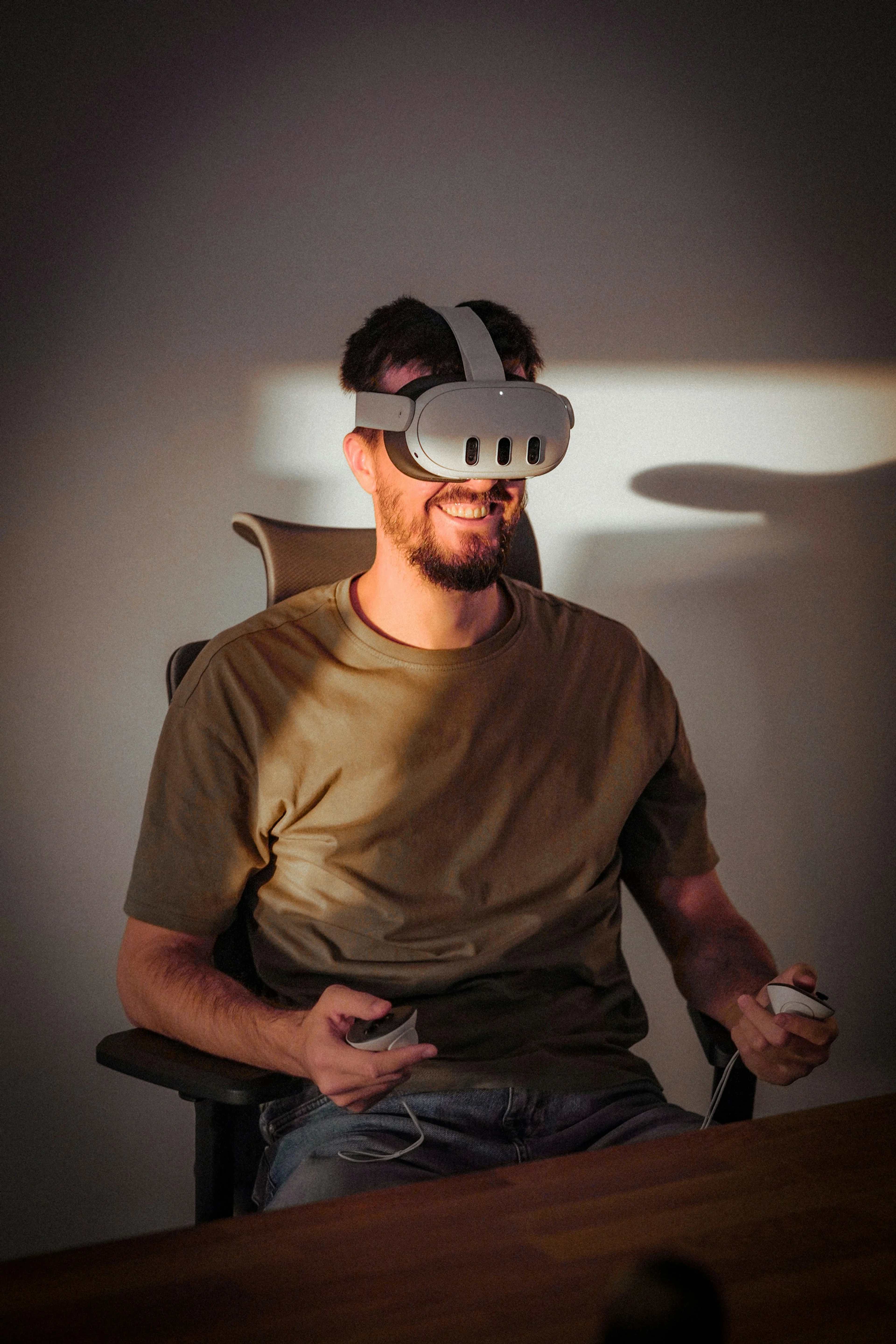 VR headset on table
