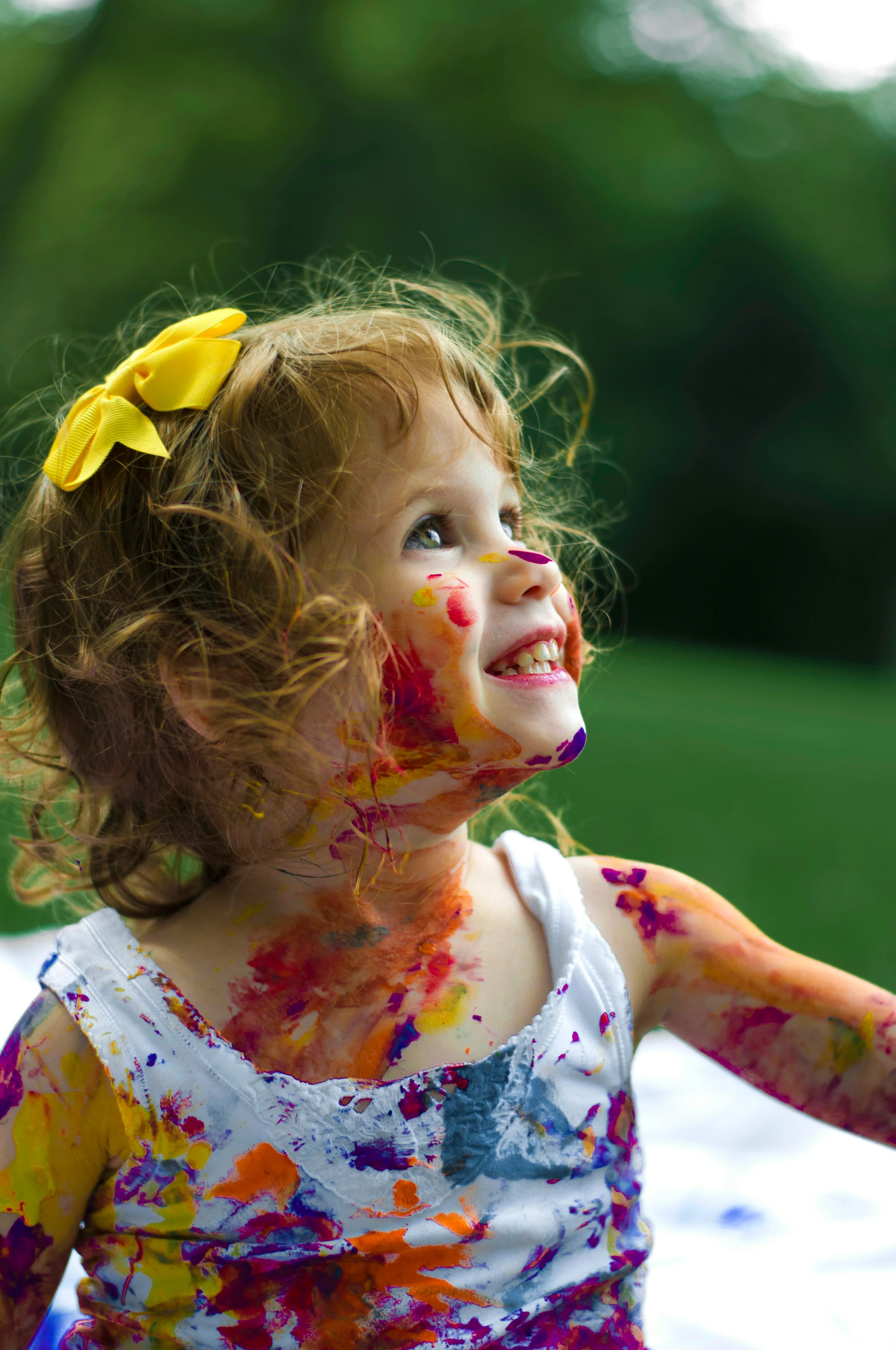 Happy child playing
