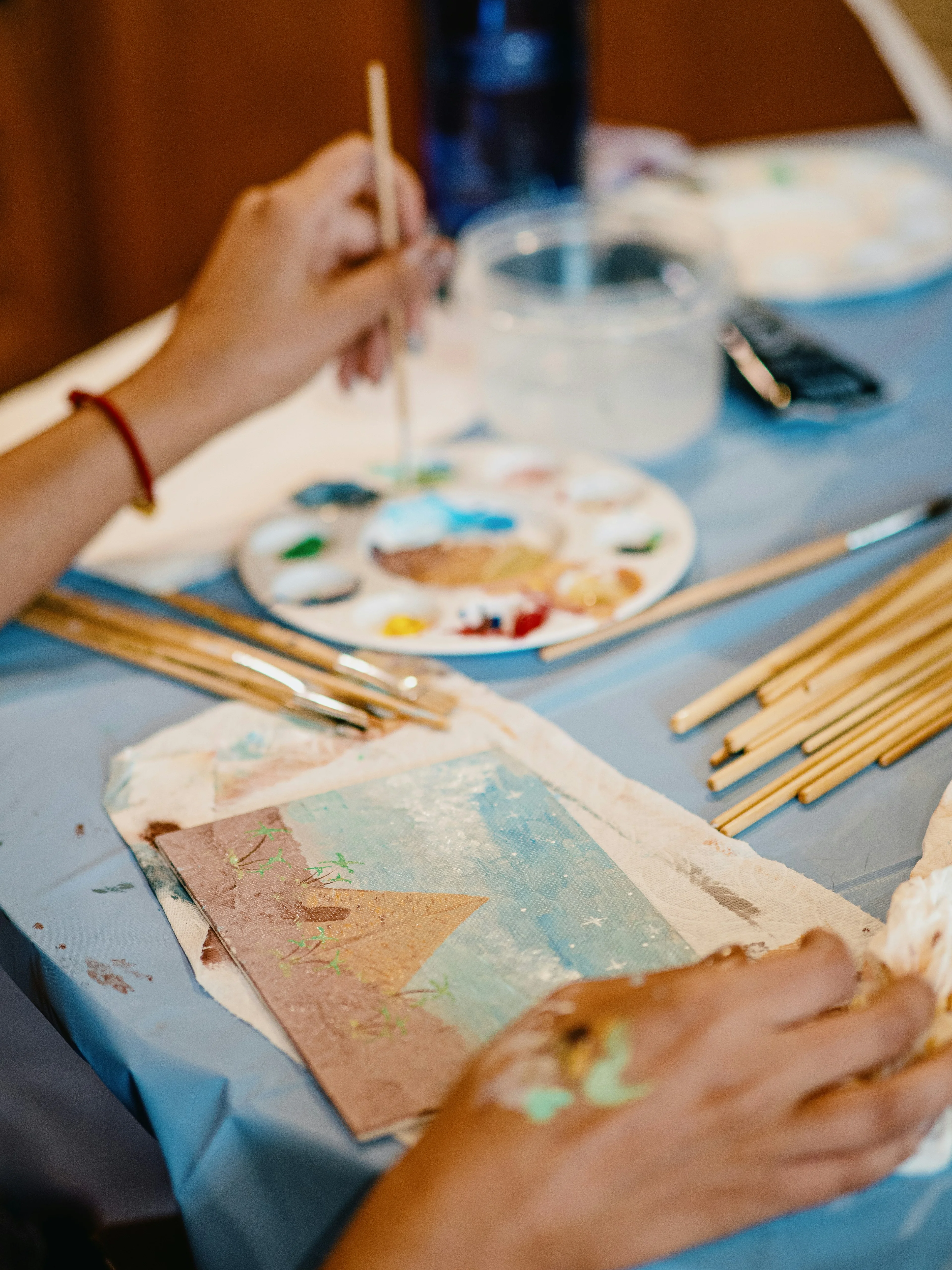 person painting