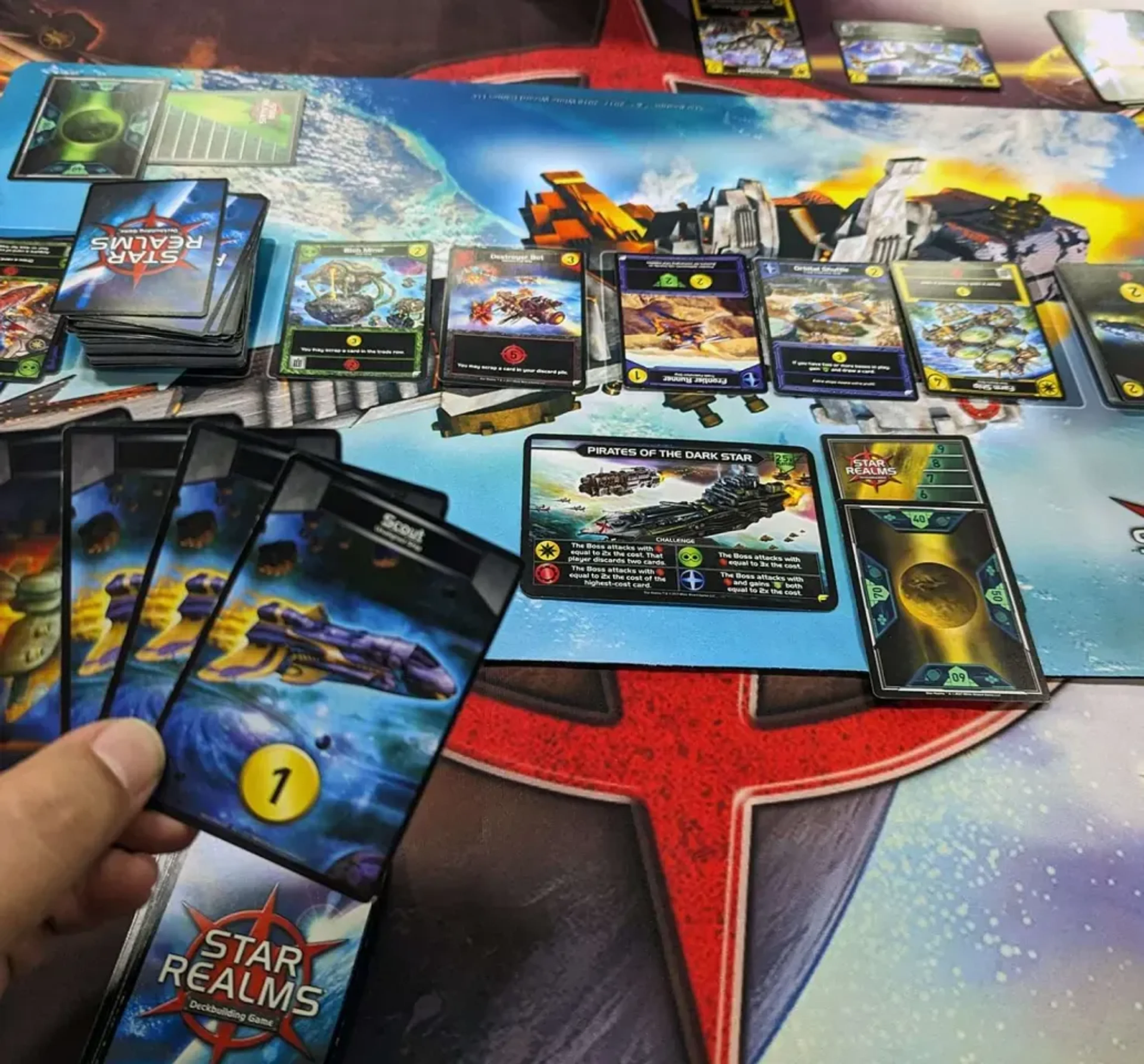 Board games imagery featuring Star Realms - Frontiers