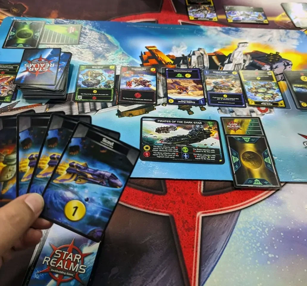 Board games imagery featuring Star Realms - Frontiers