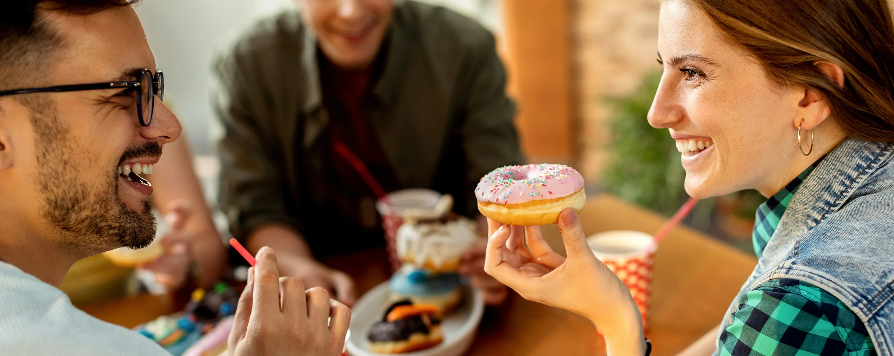 friends eating desserts together