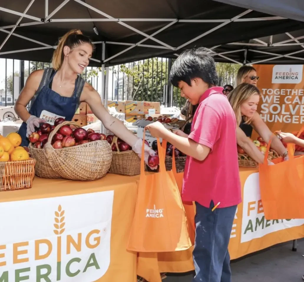 Charity imagery featuring Help address hunger in America