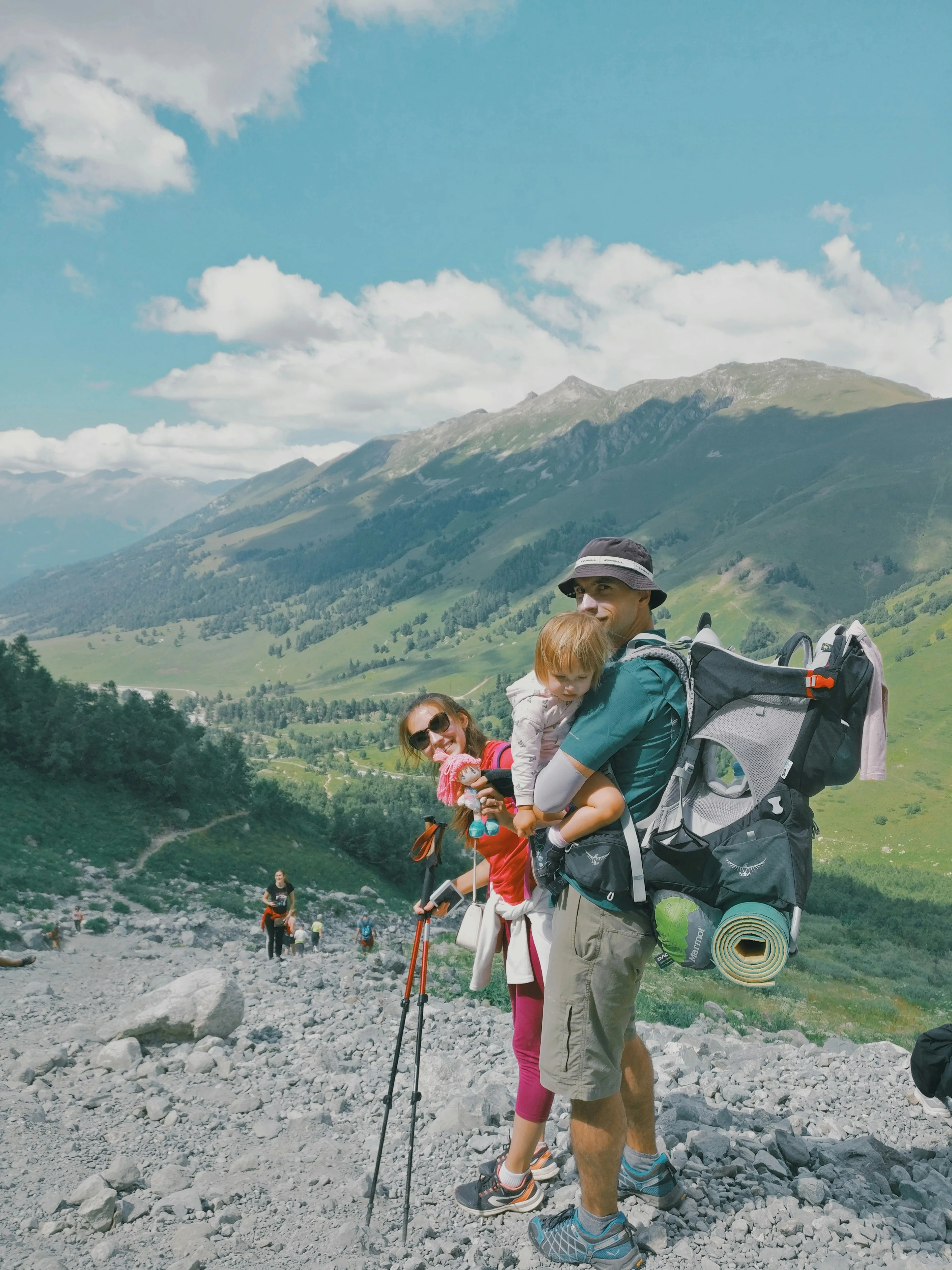 family hiking