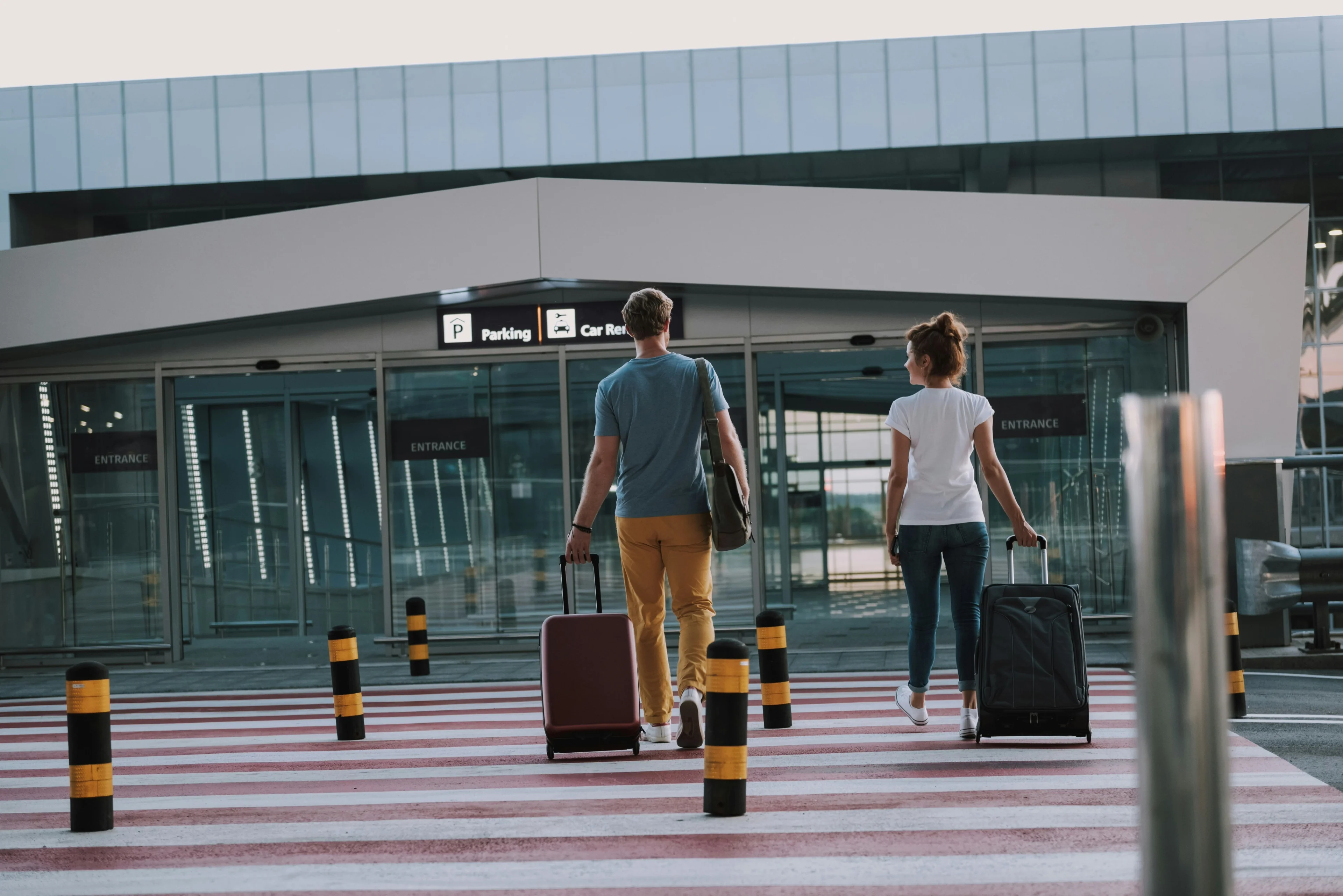 Traveler in airport