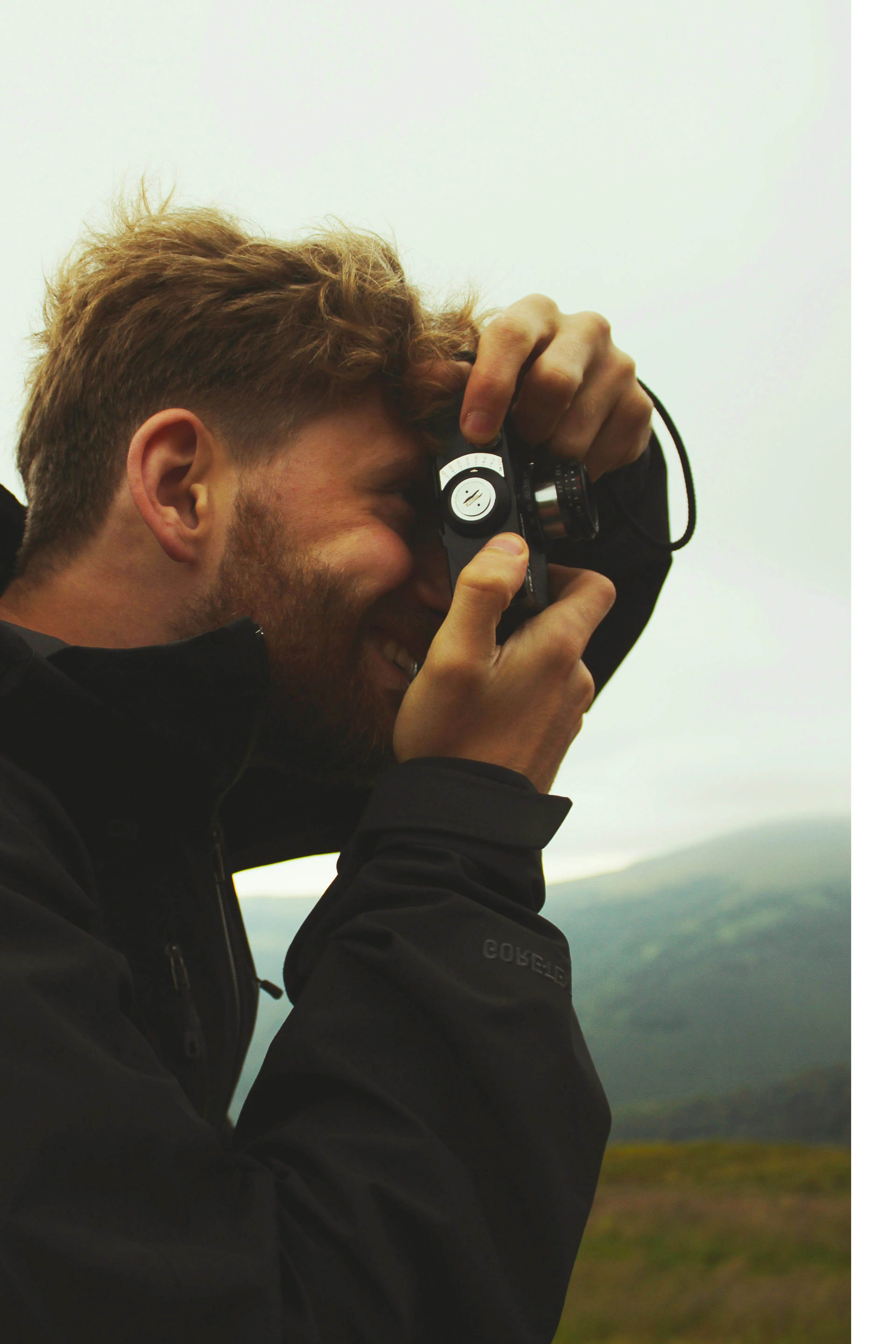man taking picture