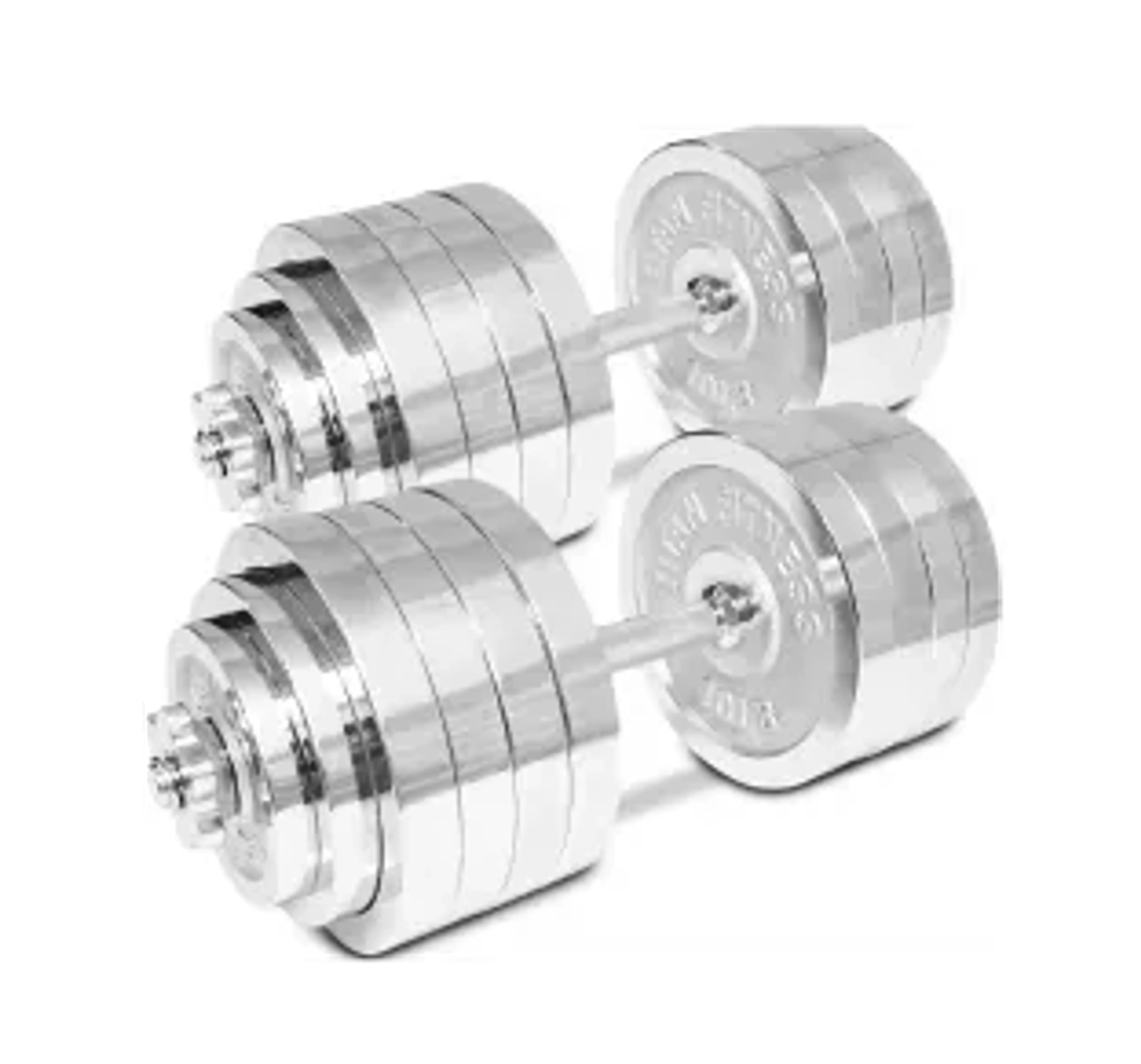 Picture of the product: 200 LB Set Adjustable Chrome Dumbbells 