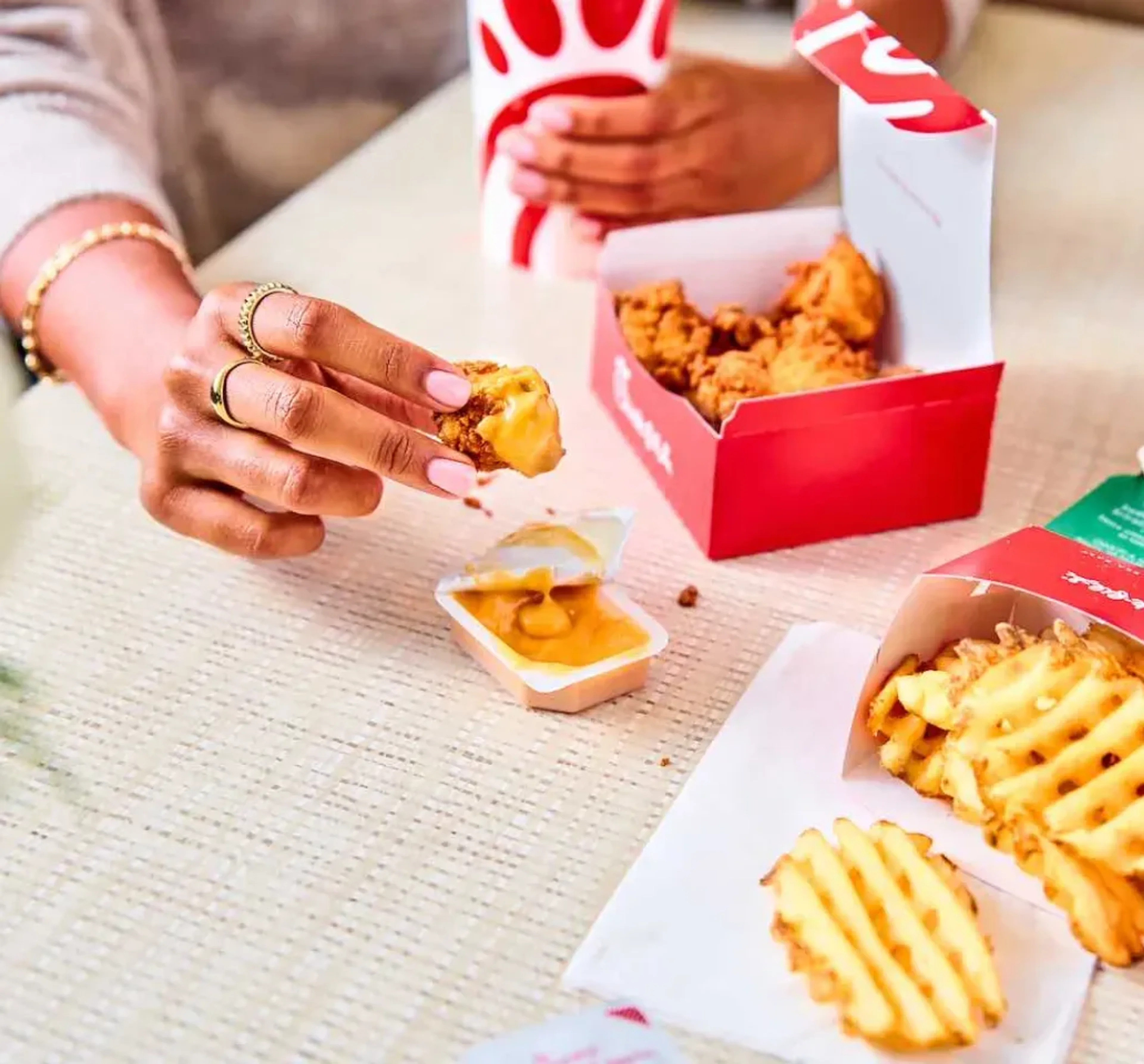 Lunch imagery featuring Chick-fil-A Nuggets