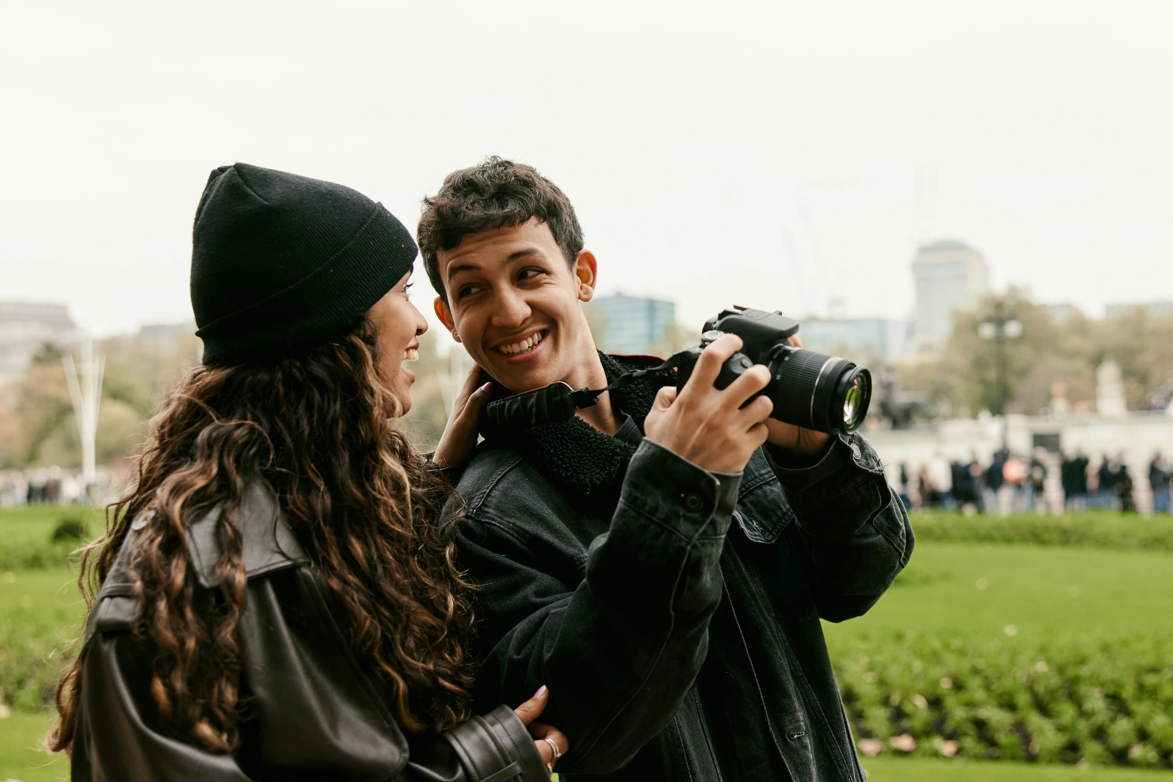 couple taking photograph