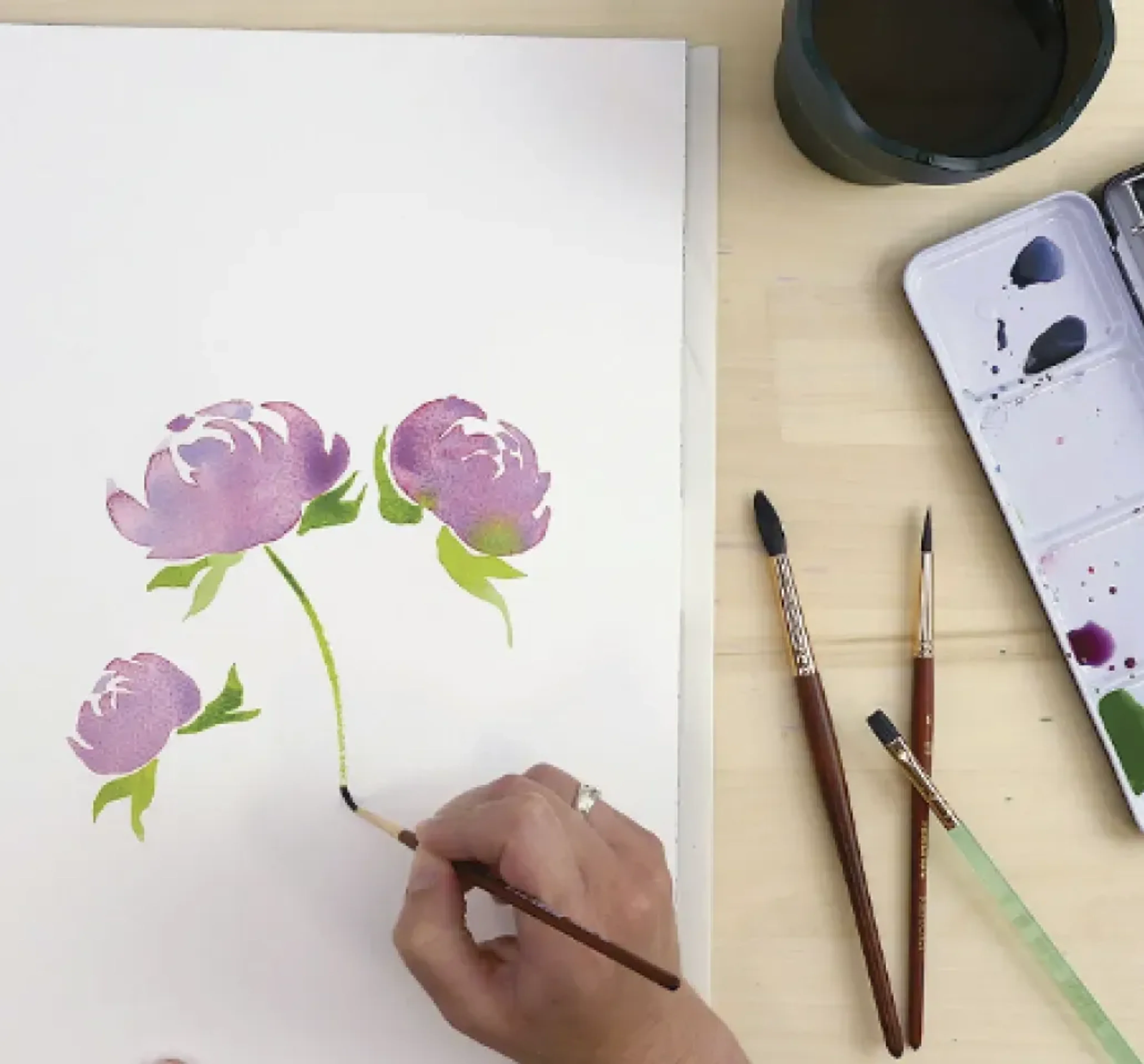 Painting imagery featuring Neptune Series Synthetic Brush Set