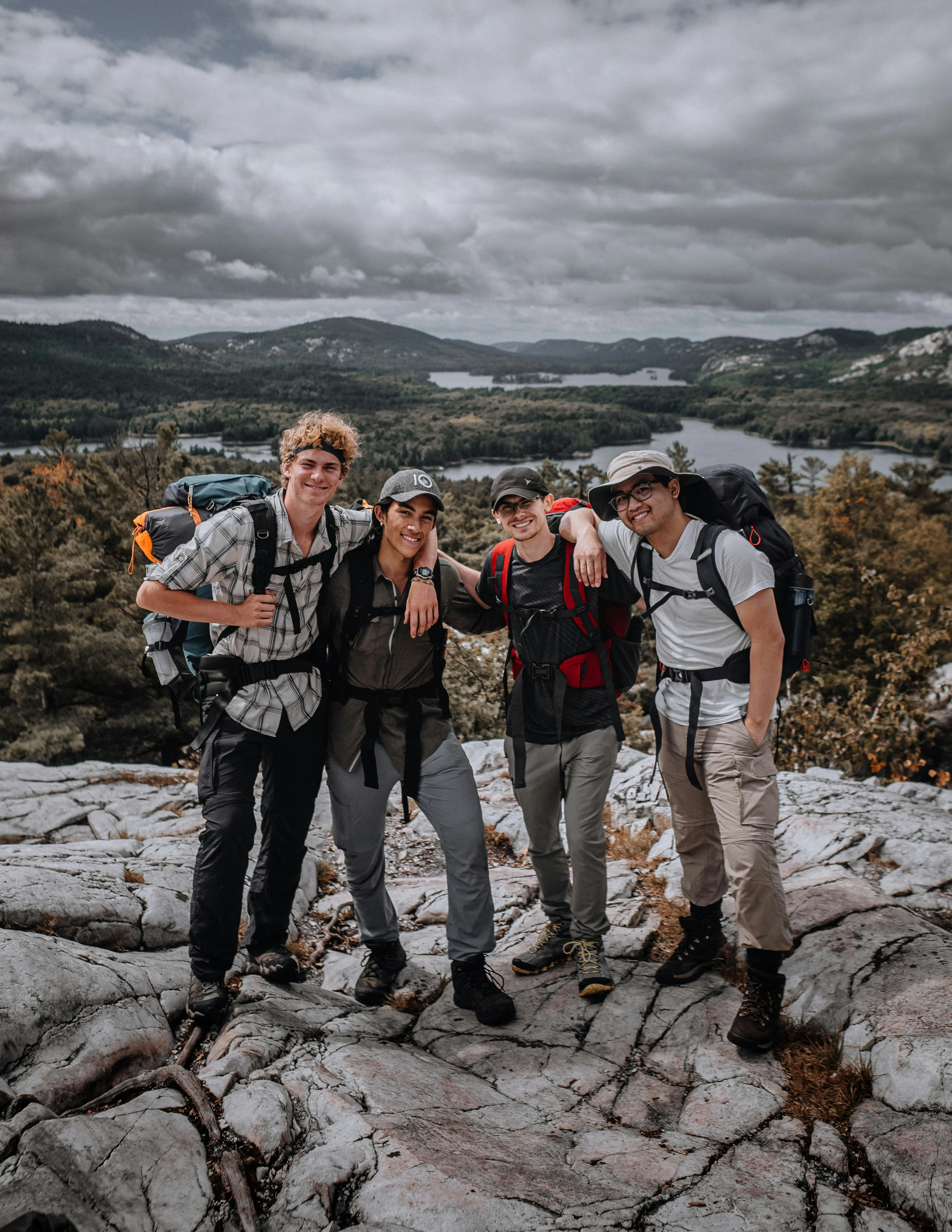 friends hiking together