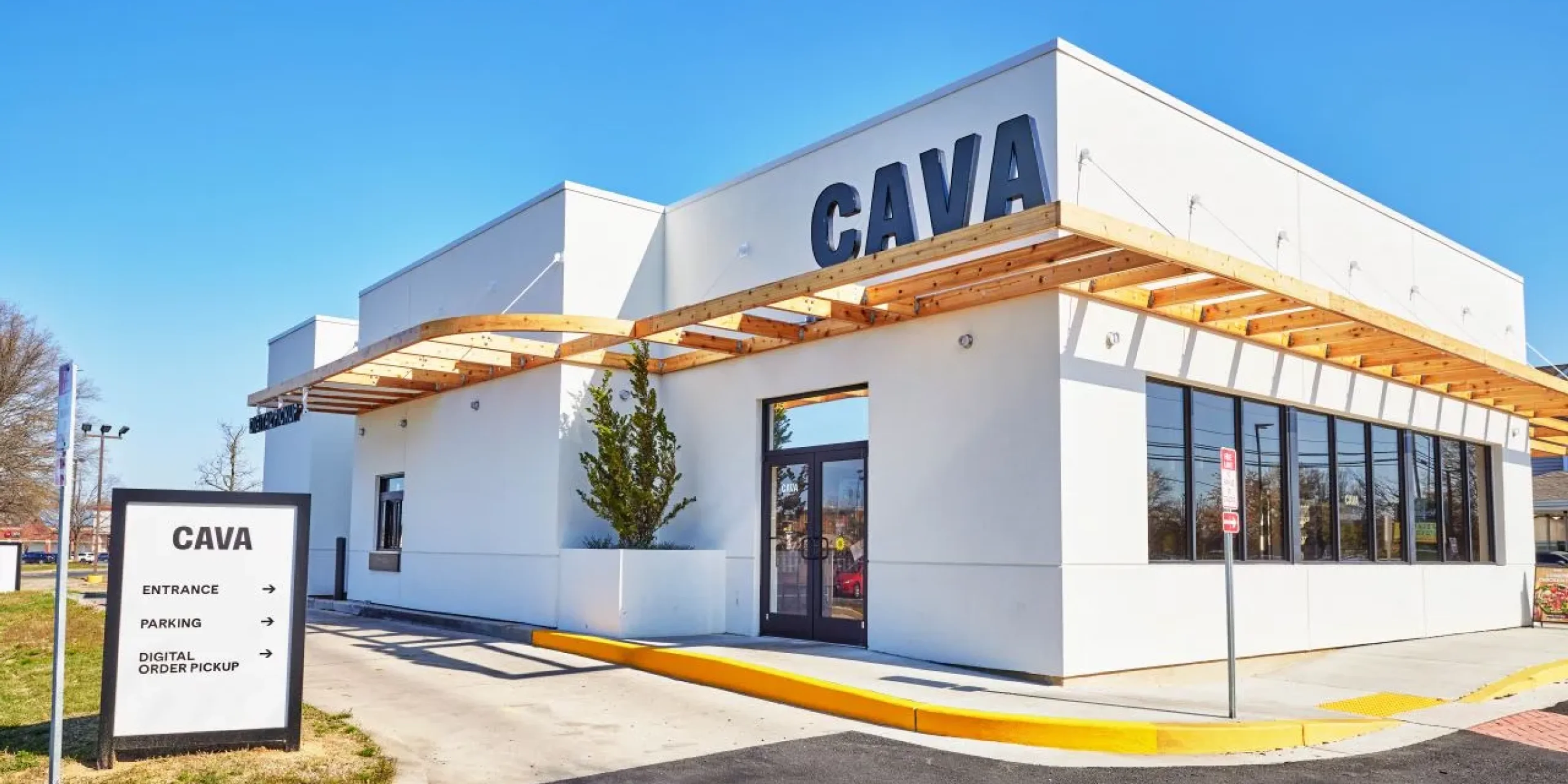 exterior of a CAVA restaurant