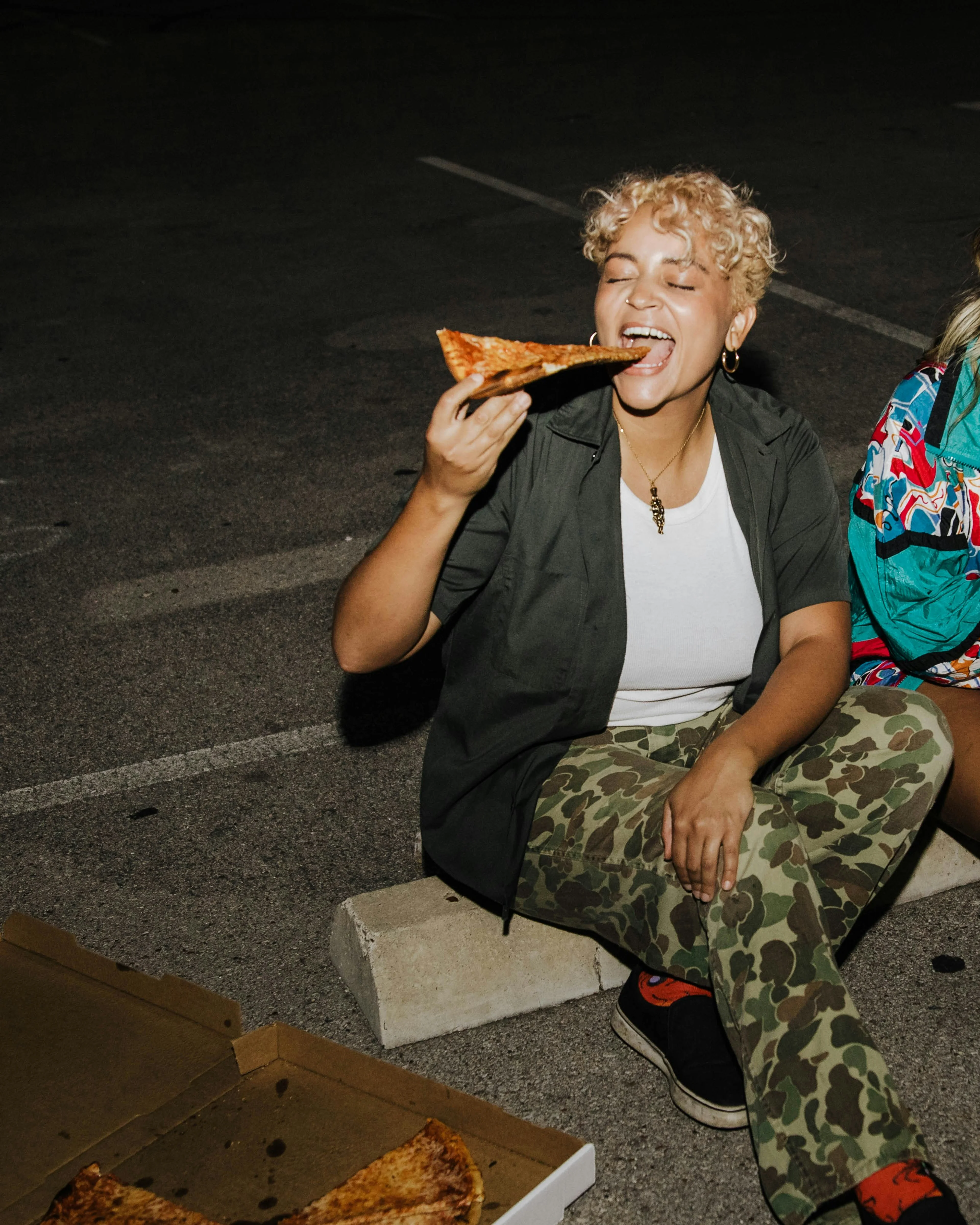 Pizza on table