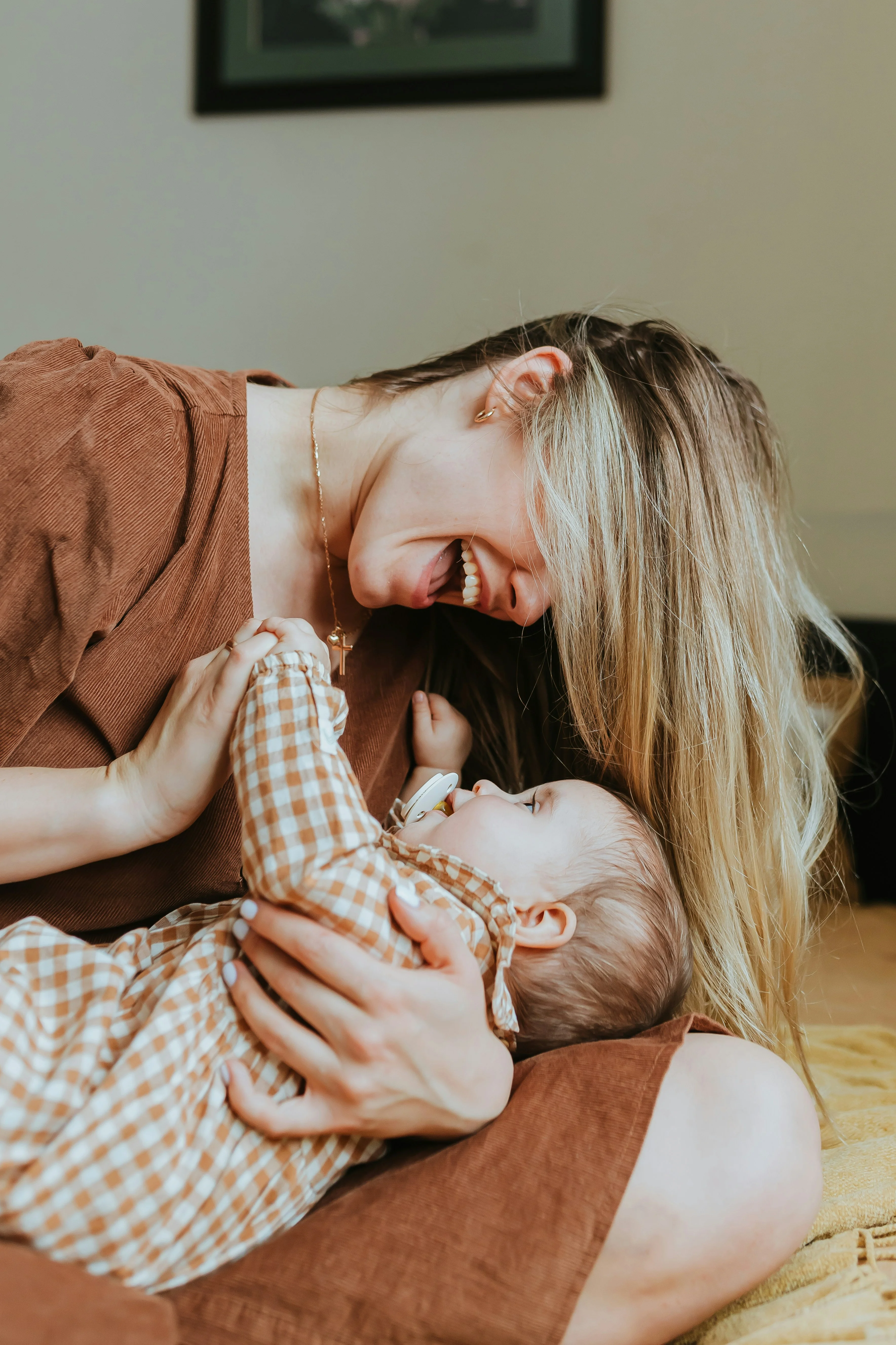 Happy parent with baby