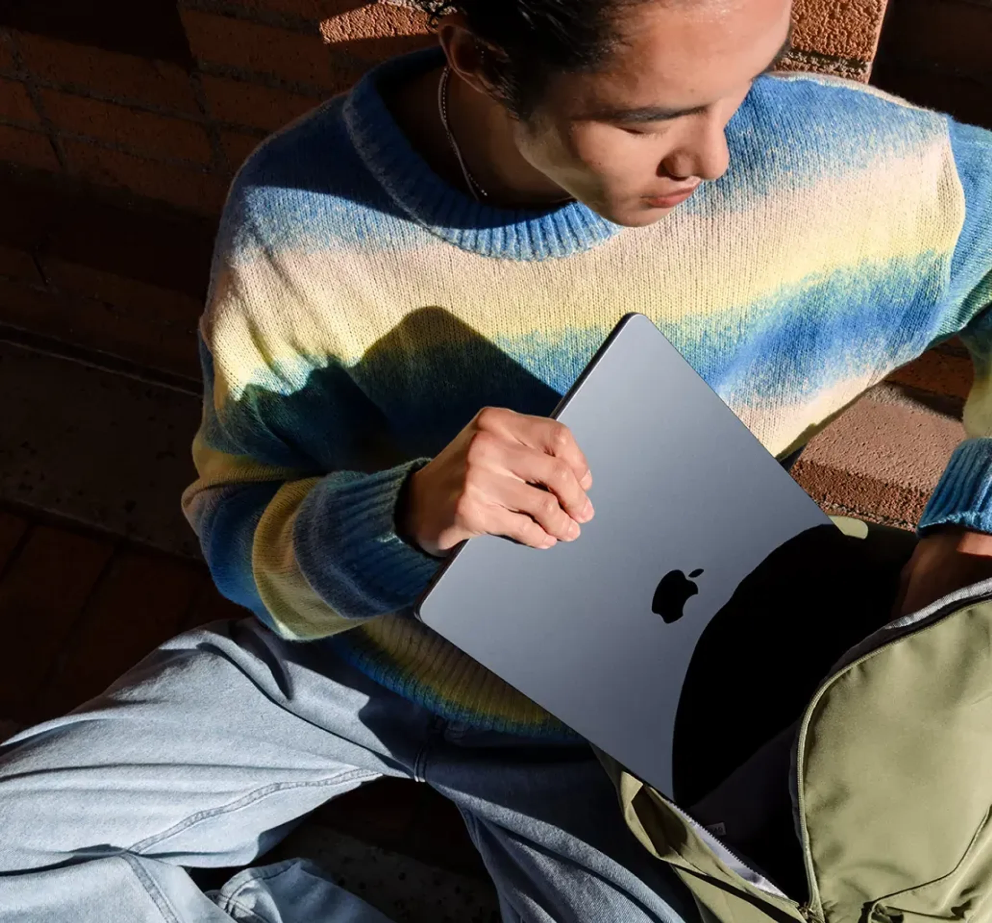 College imagery featuring MacBook Air