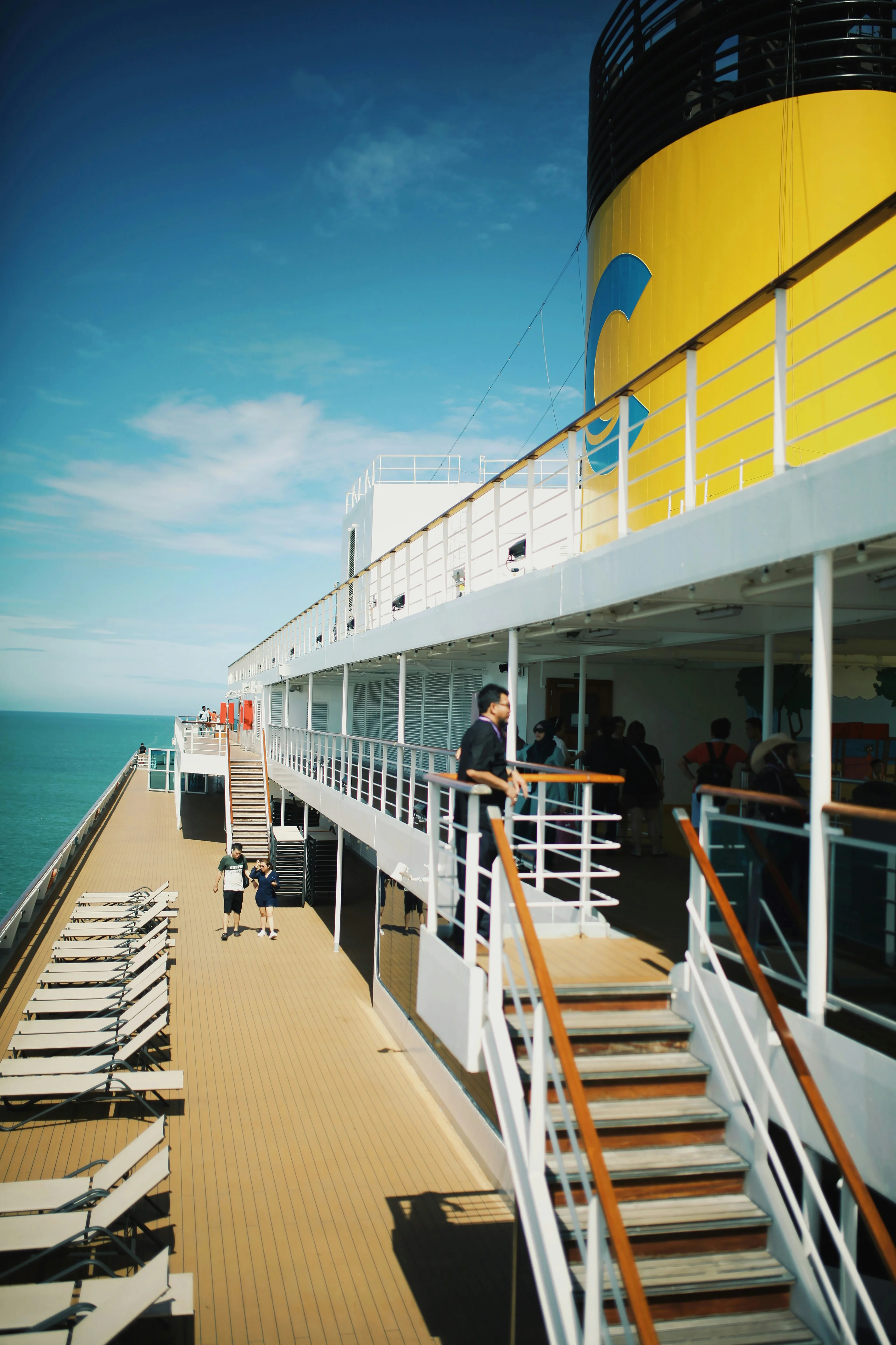 Cruise ship on ocean