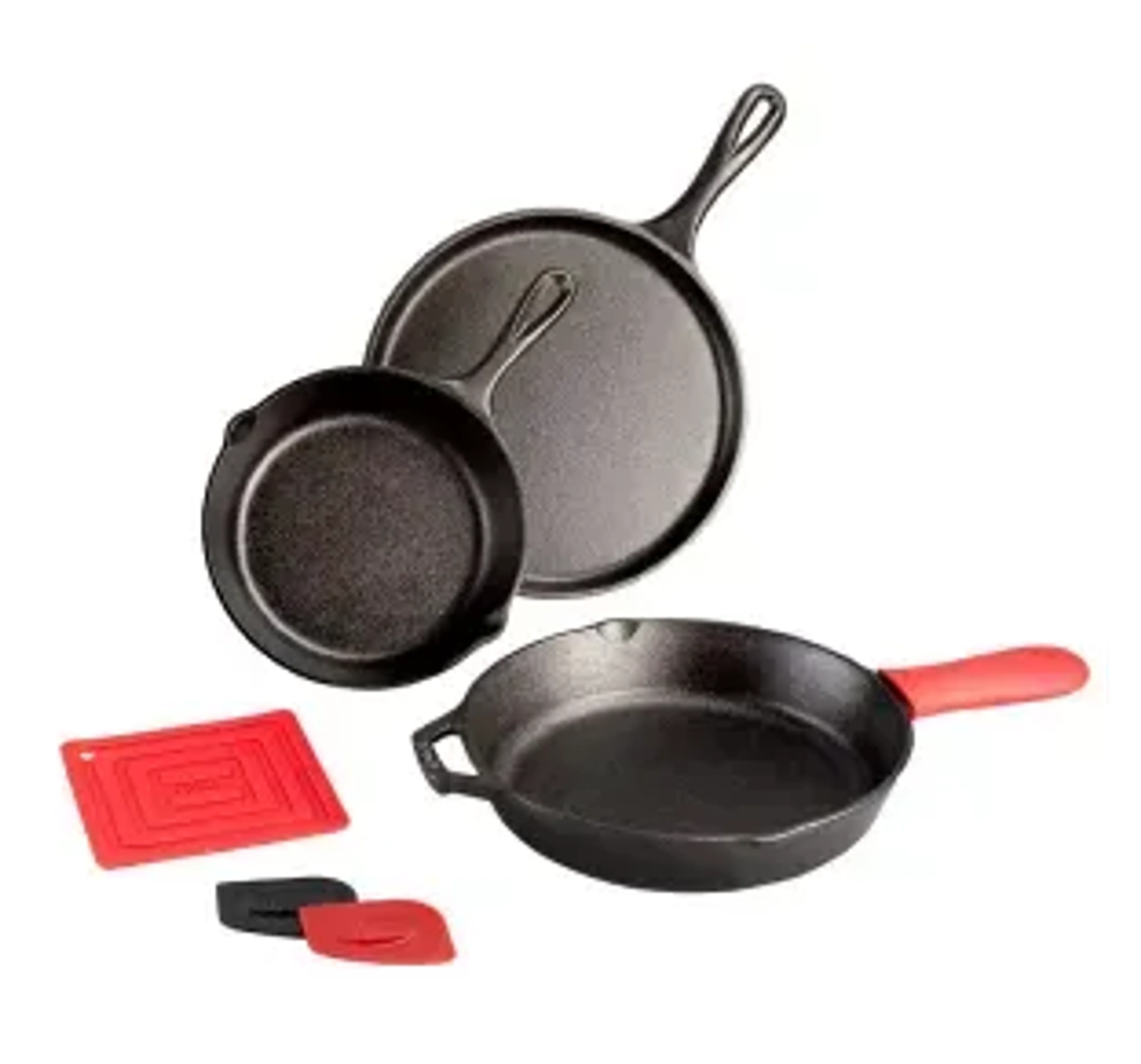 Picture of the product: Essential Seasoned Cast Iron Skillet Set