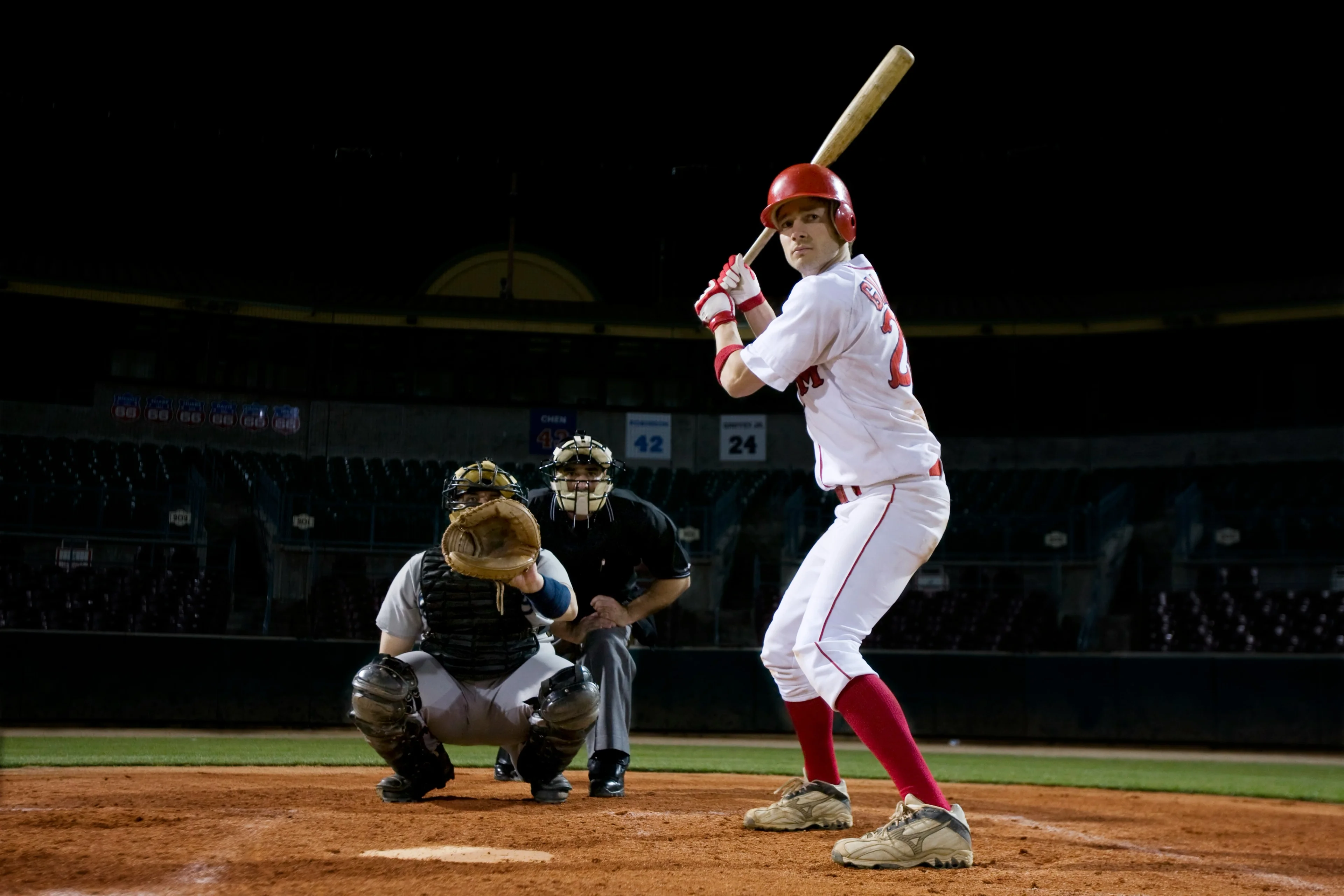 playing baseball