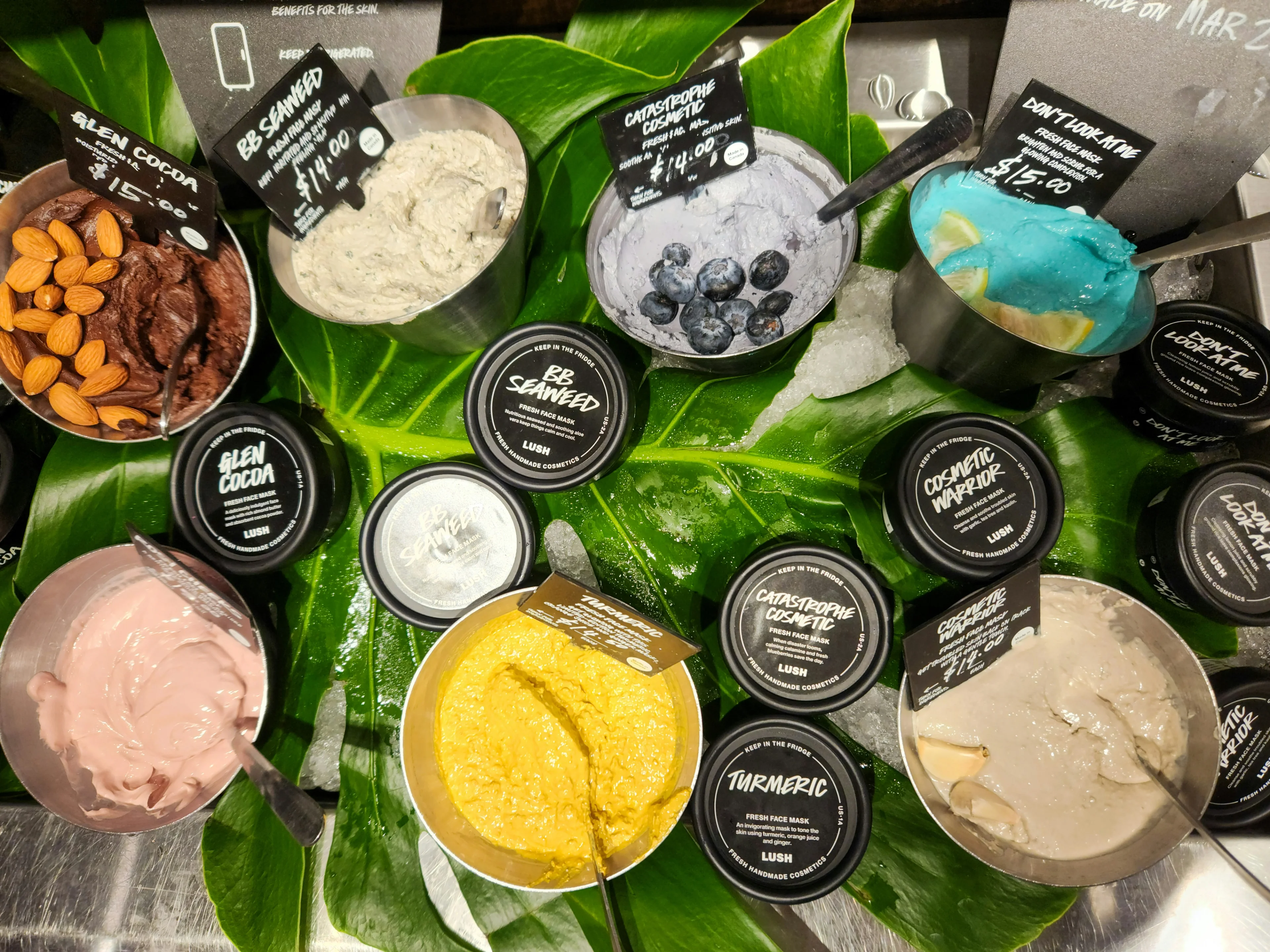 Bathroom products flat lay