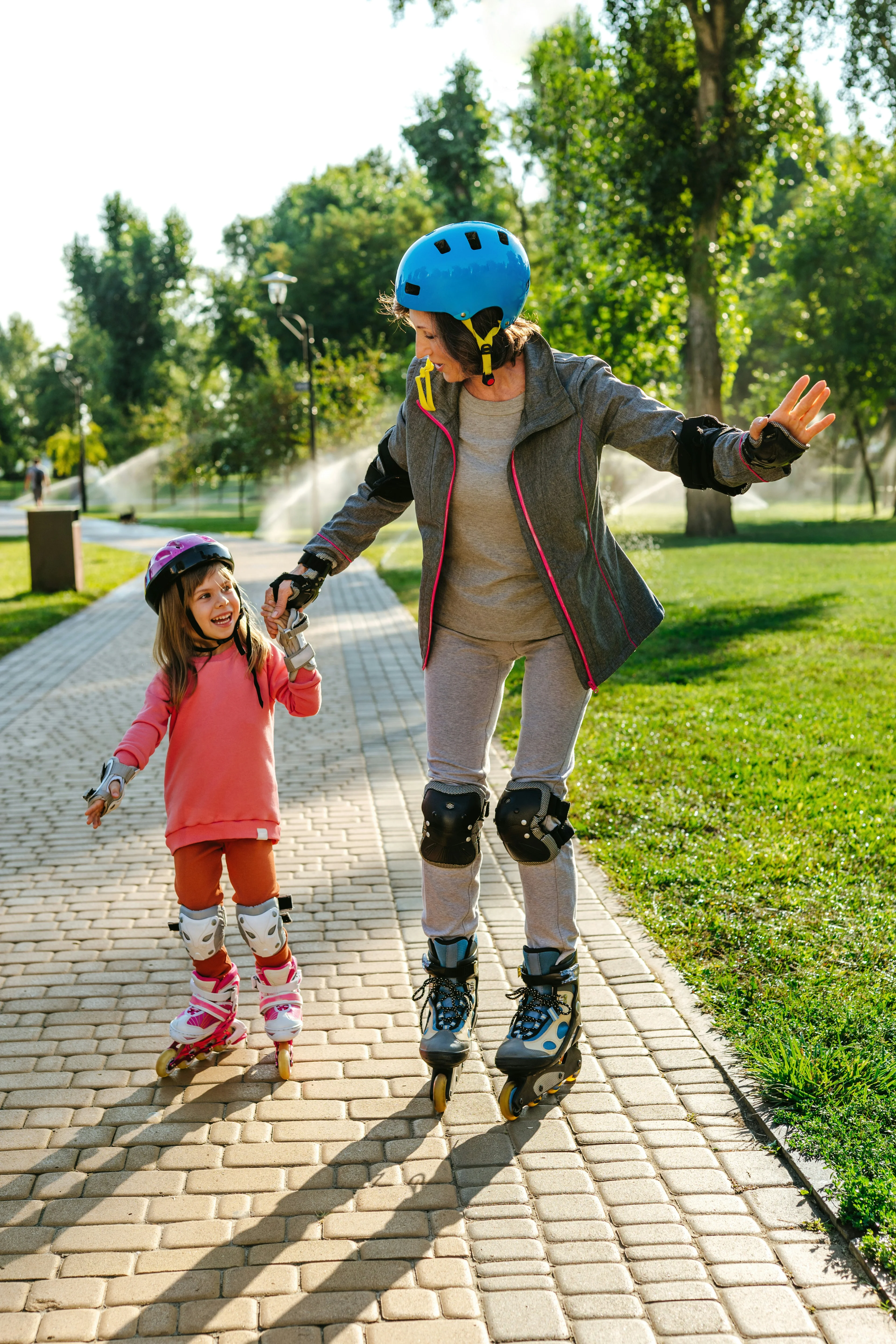 people roller skating