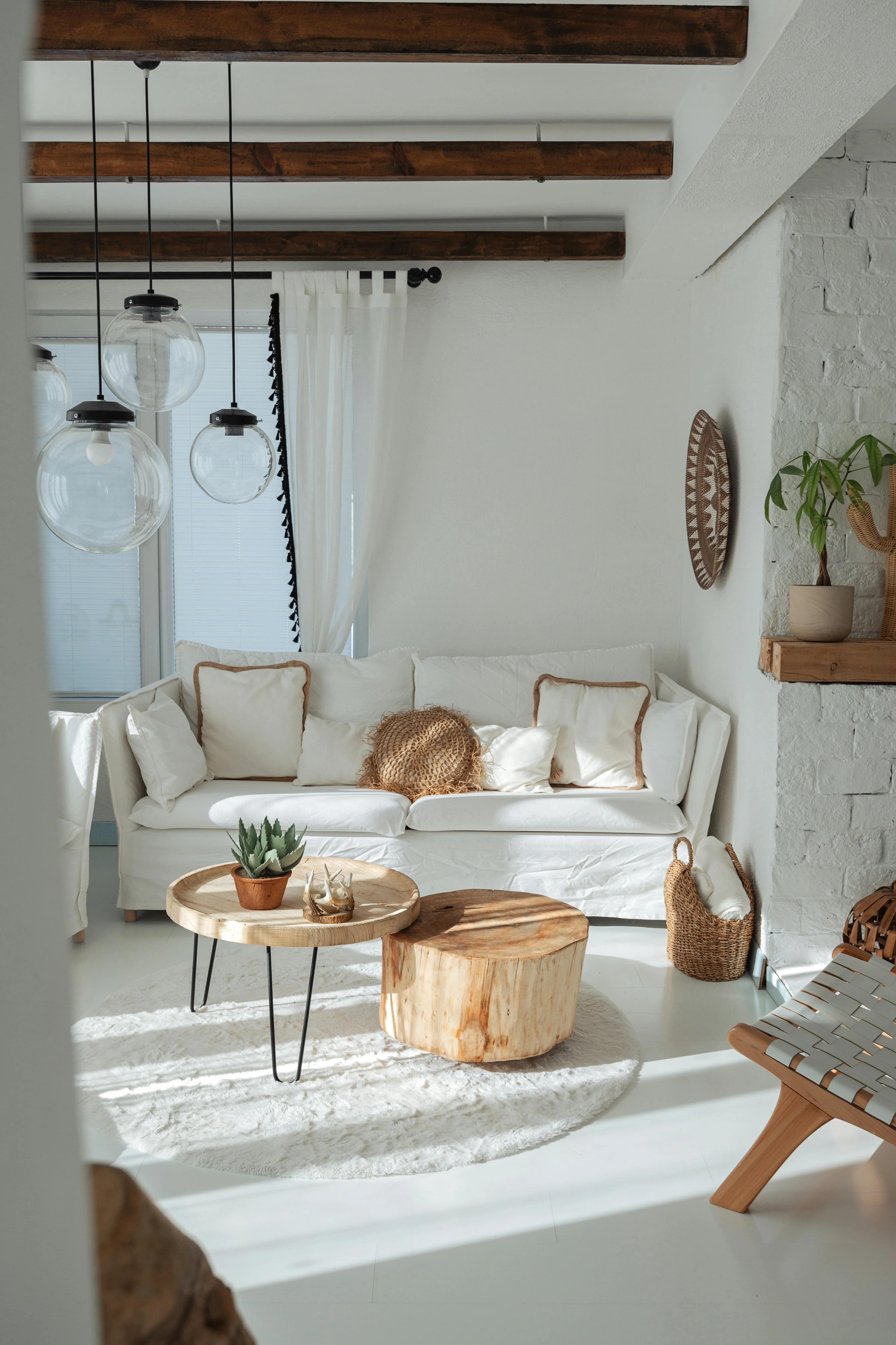 Modern sofa in living room