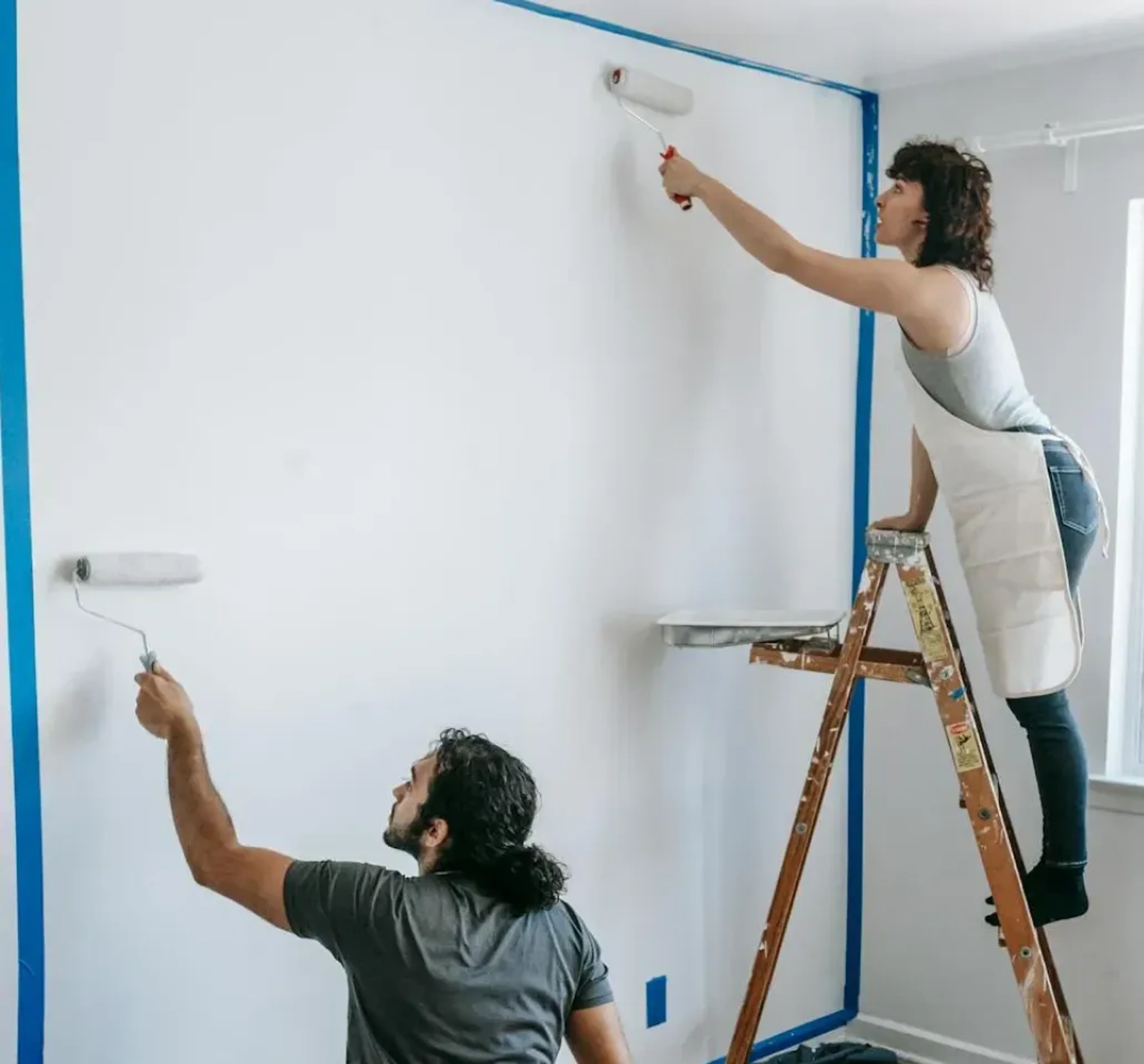 Home makeover imagery featuring Standard Paint Roller Frame