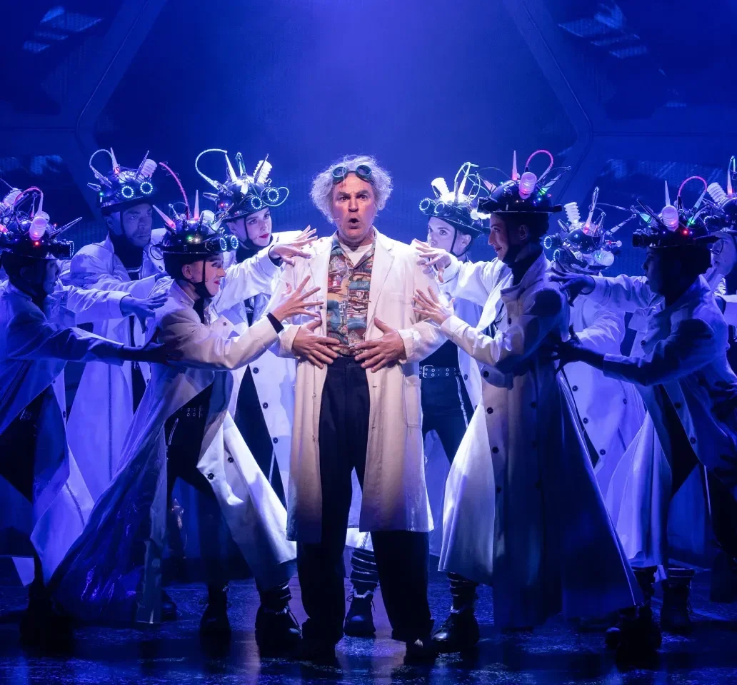 Theater imagery featuring Back to the Future: The Musical