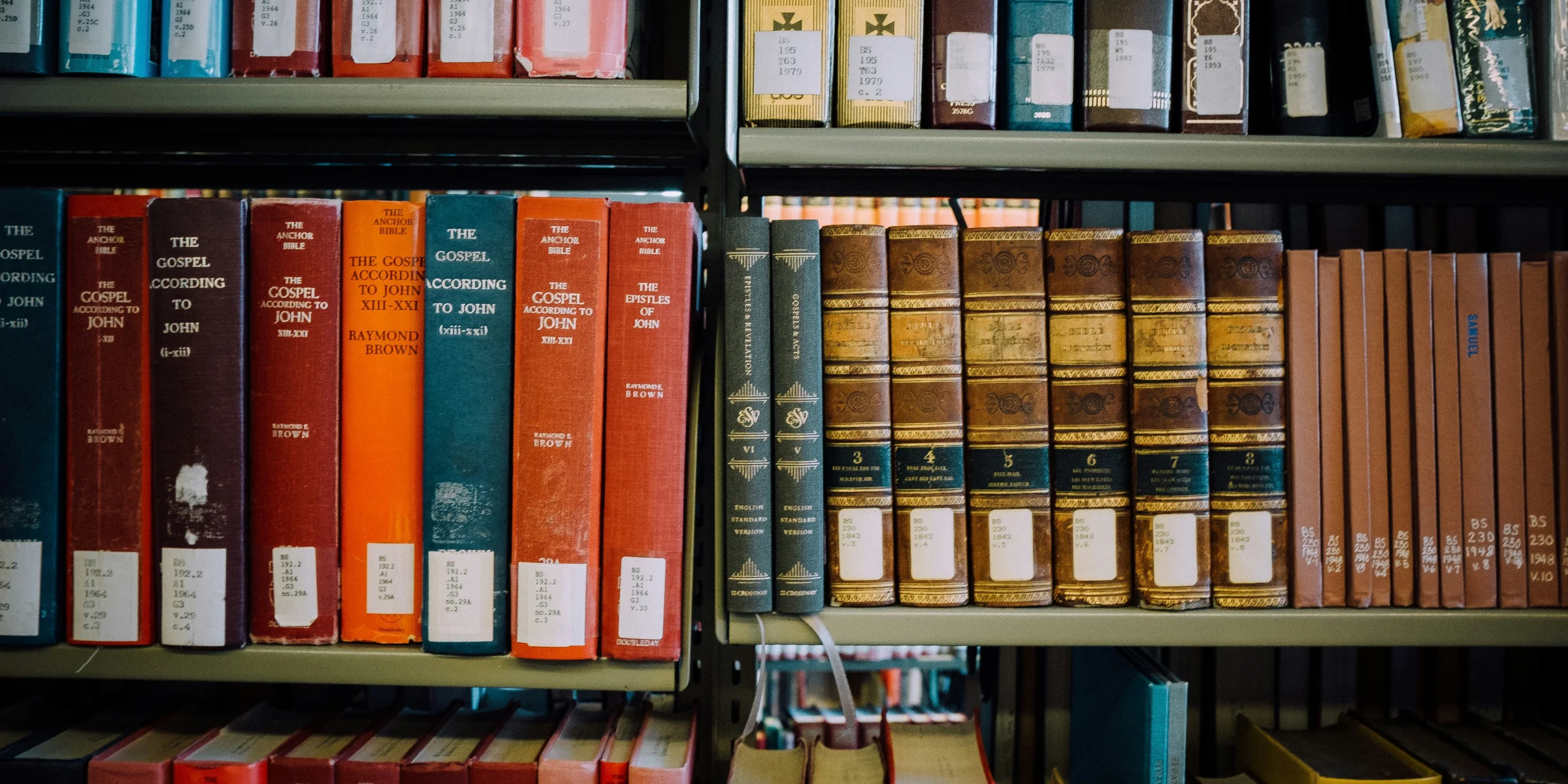 assorted-title books on shelf