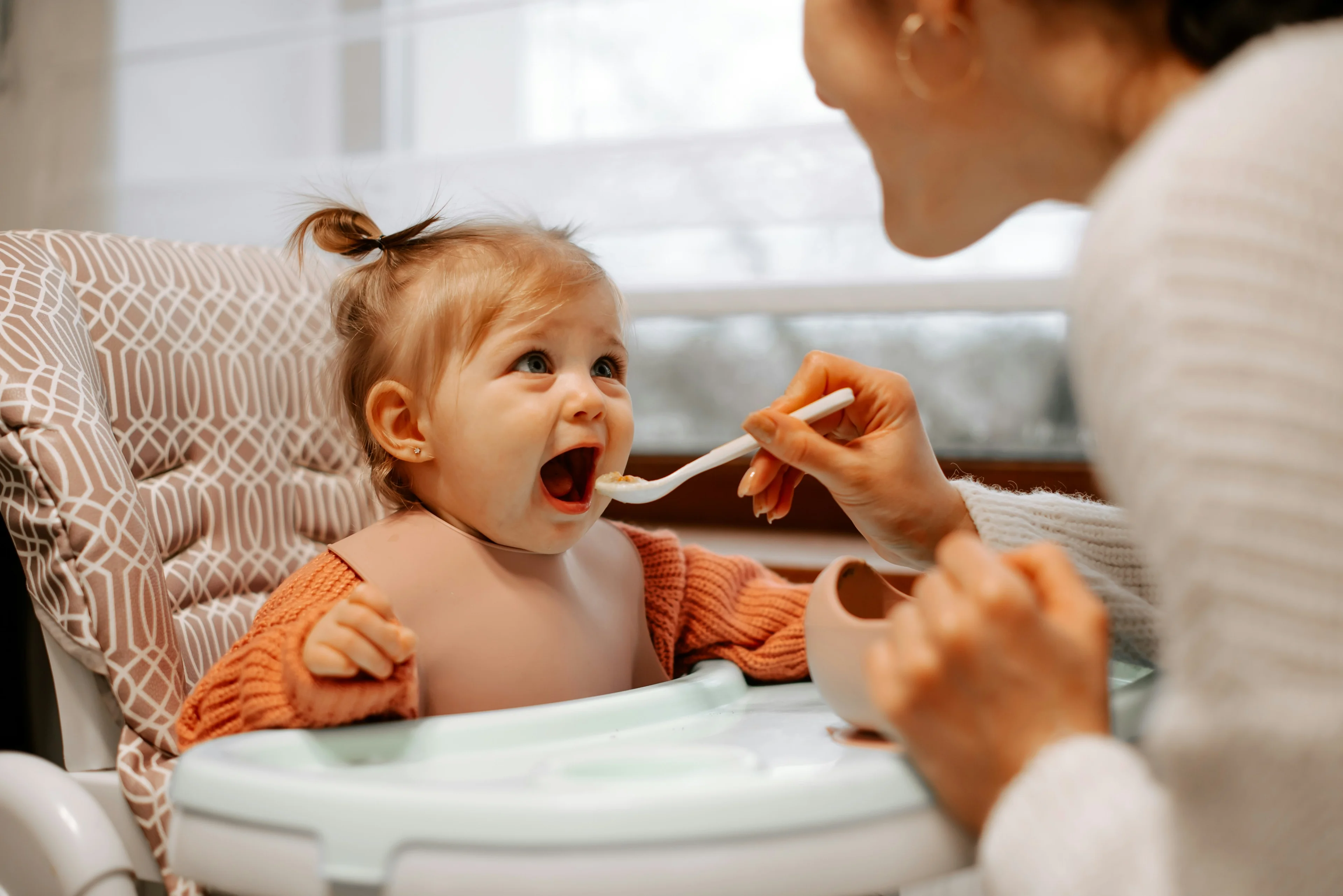 baby eating food