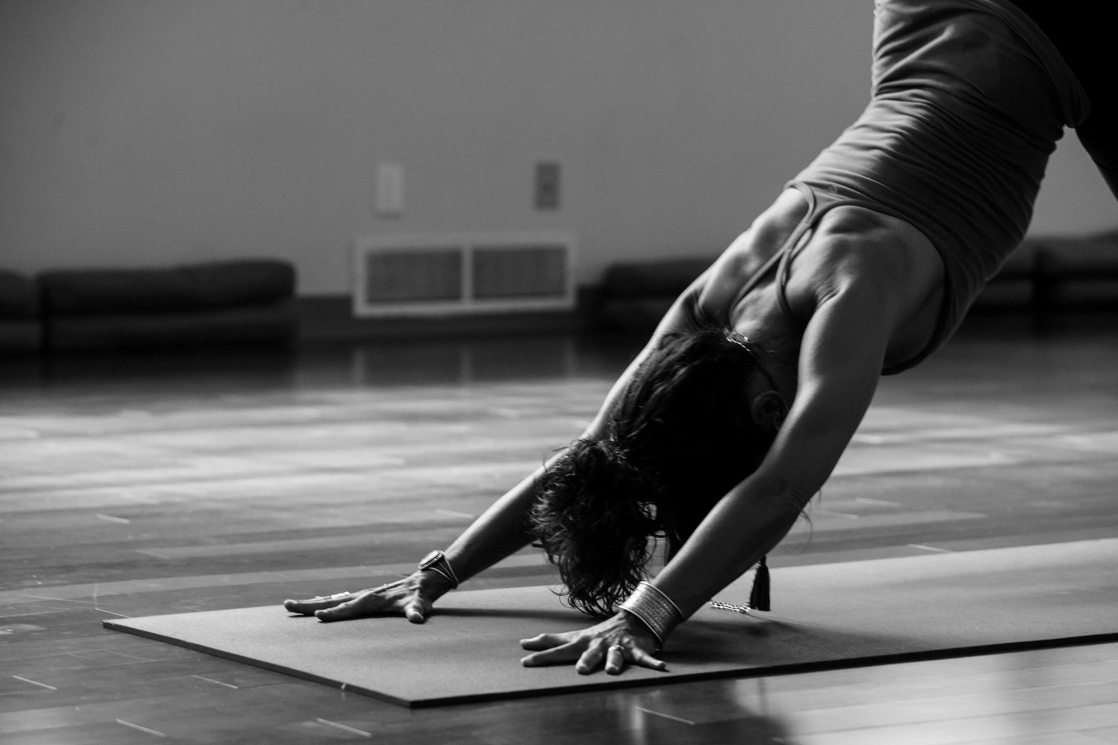 Yoga mat in studio