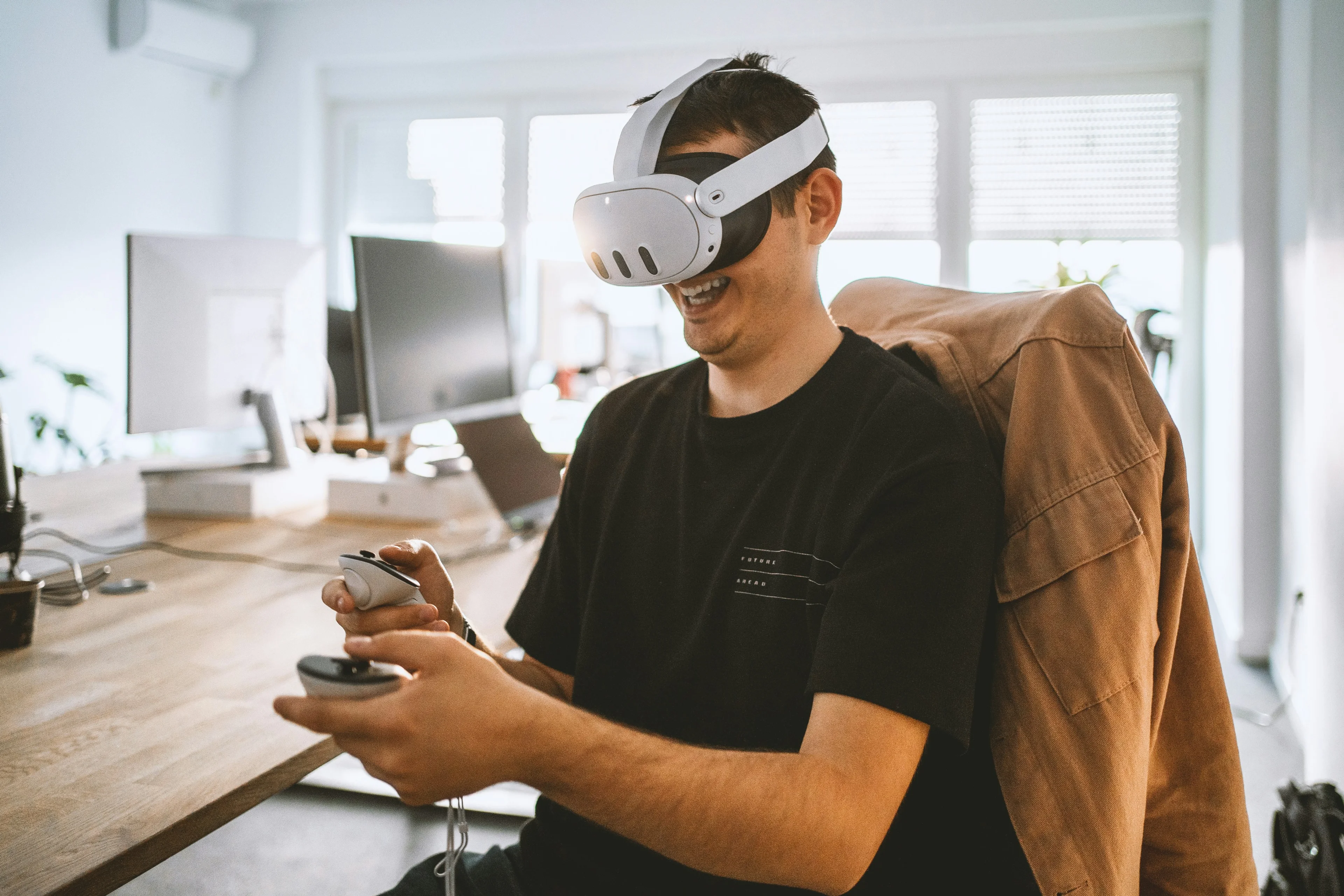 Person using VR headset