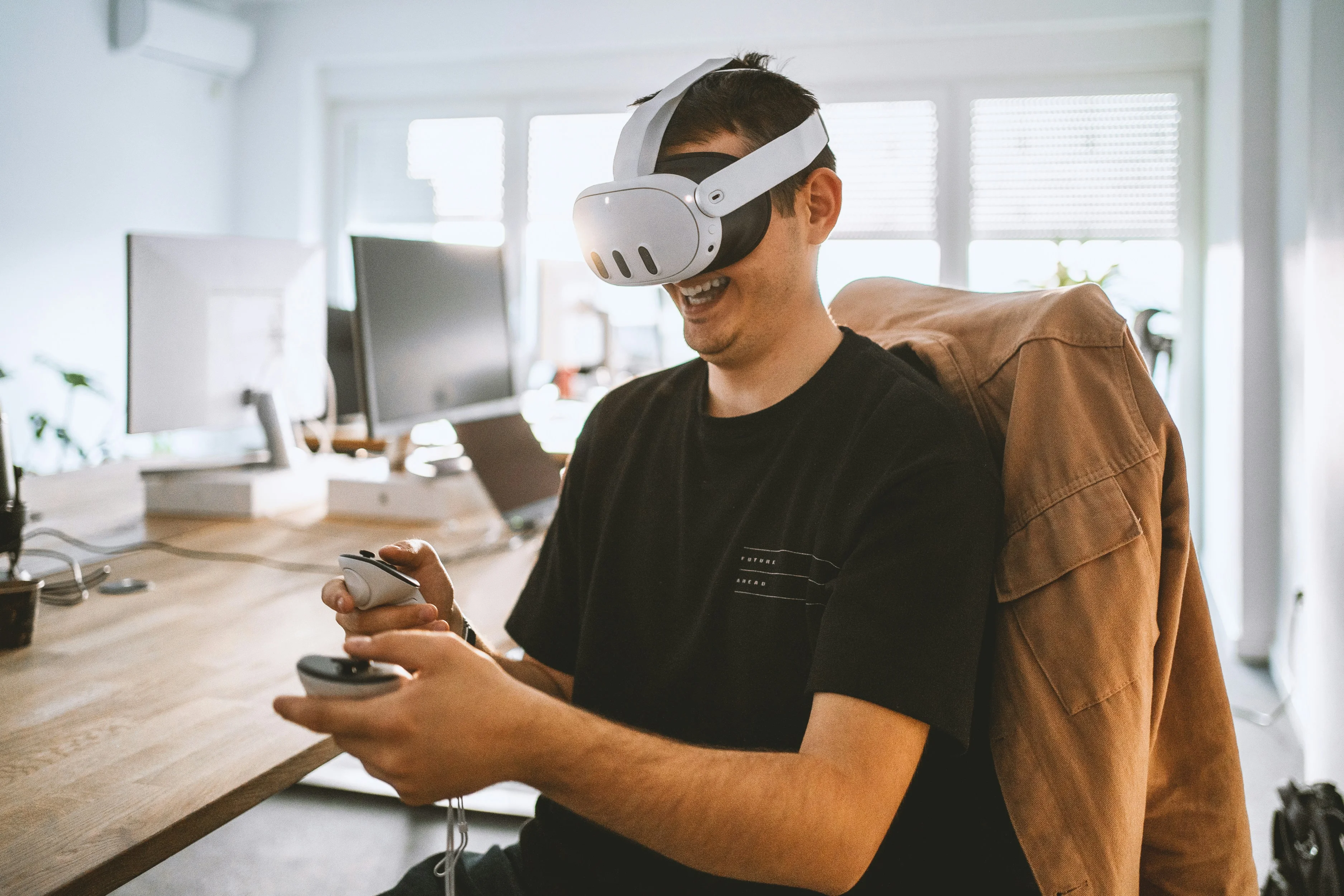 Person using VR headset