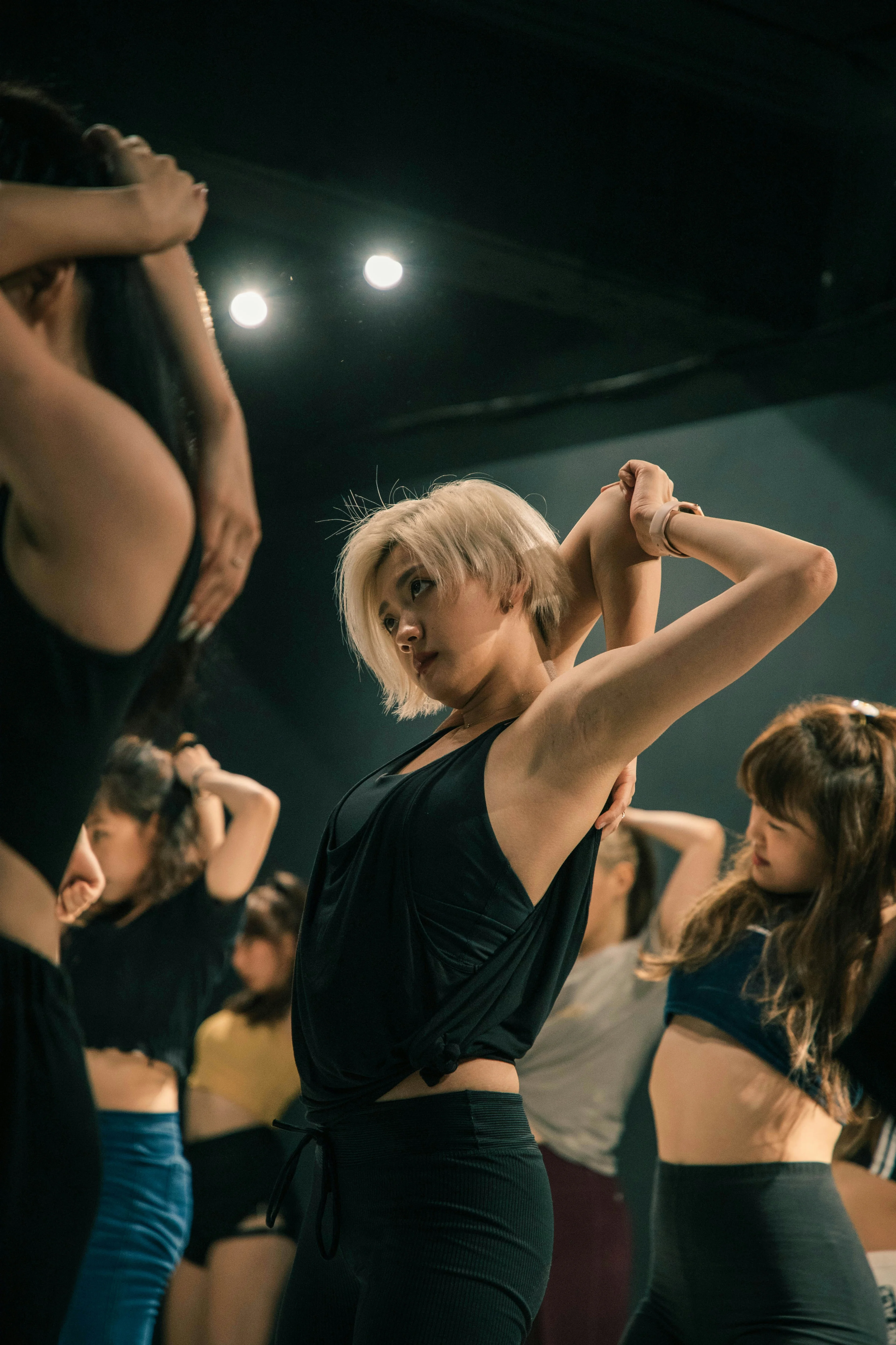 girls practicing dance