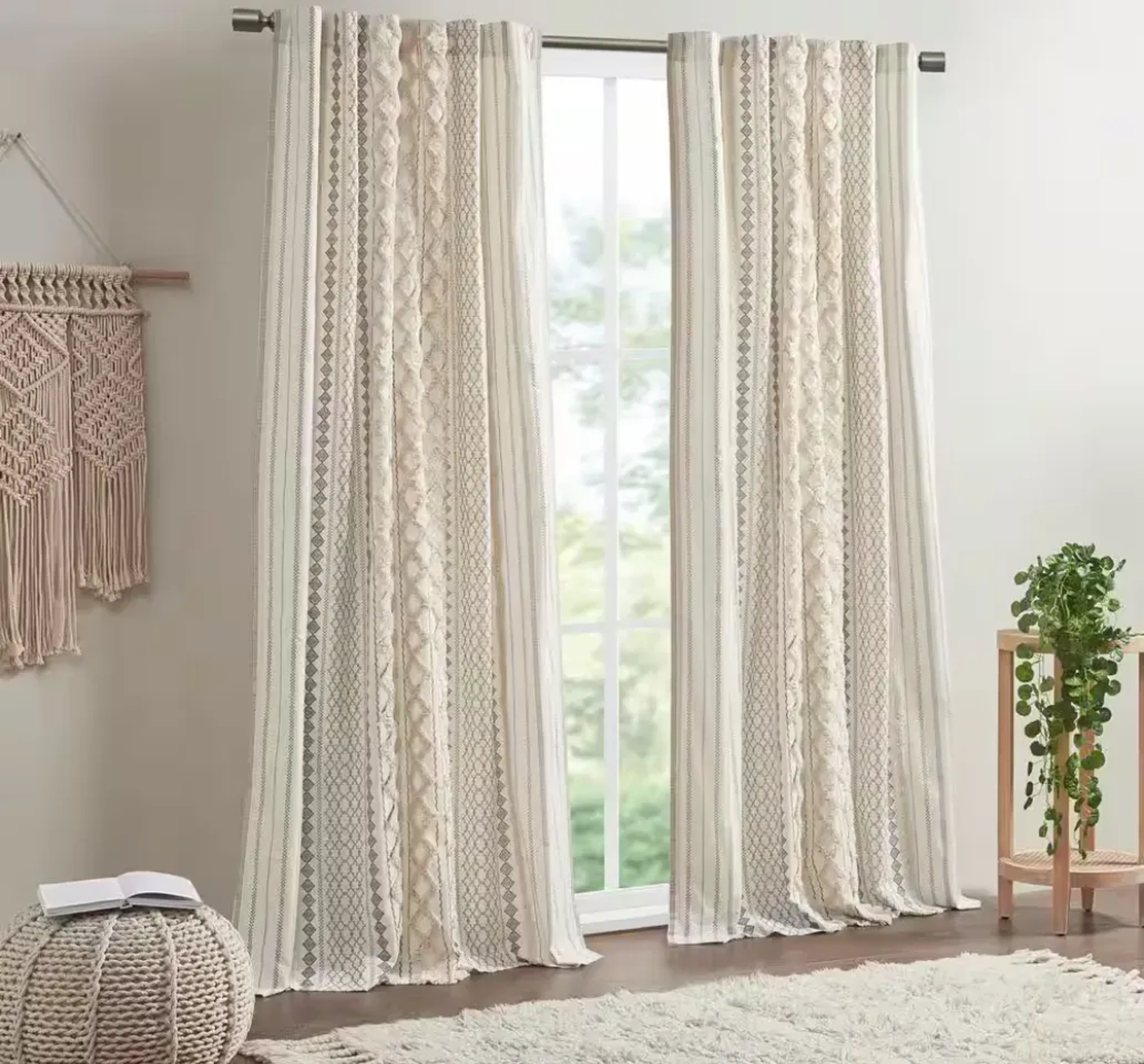Home essentials imagery featuring Imani Cotton Printed Curtain Panel Lining
