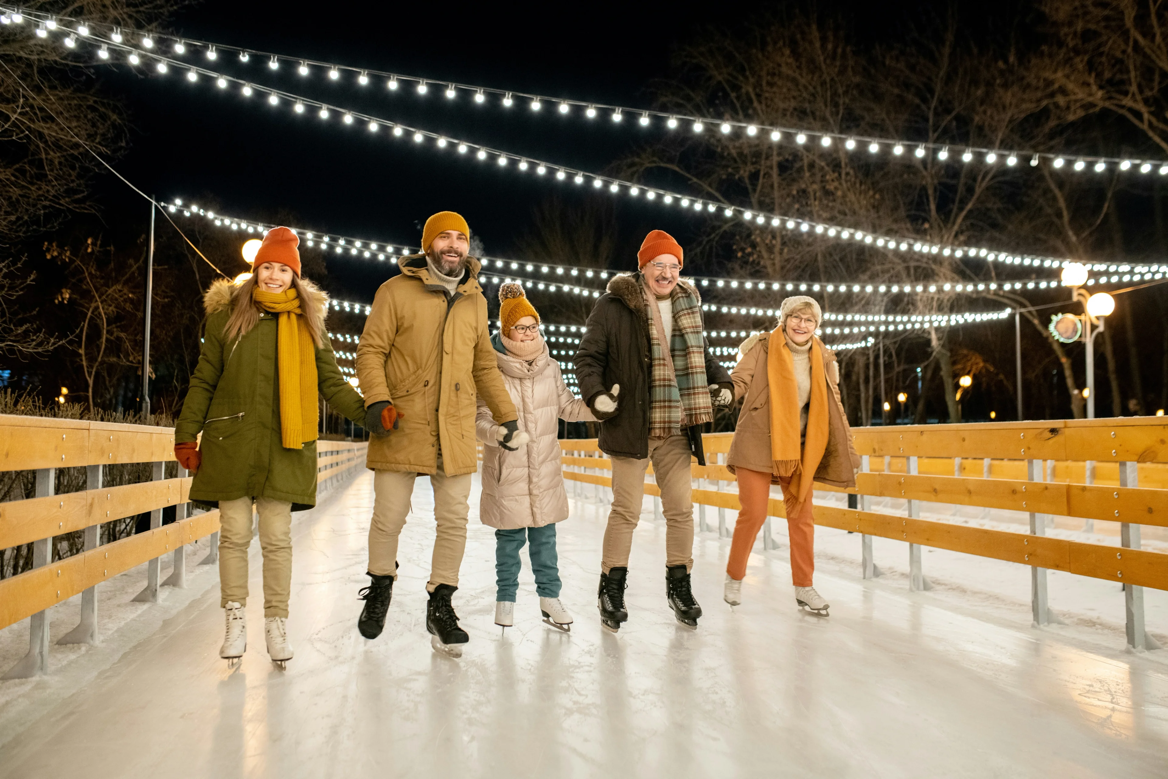 people ice skating