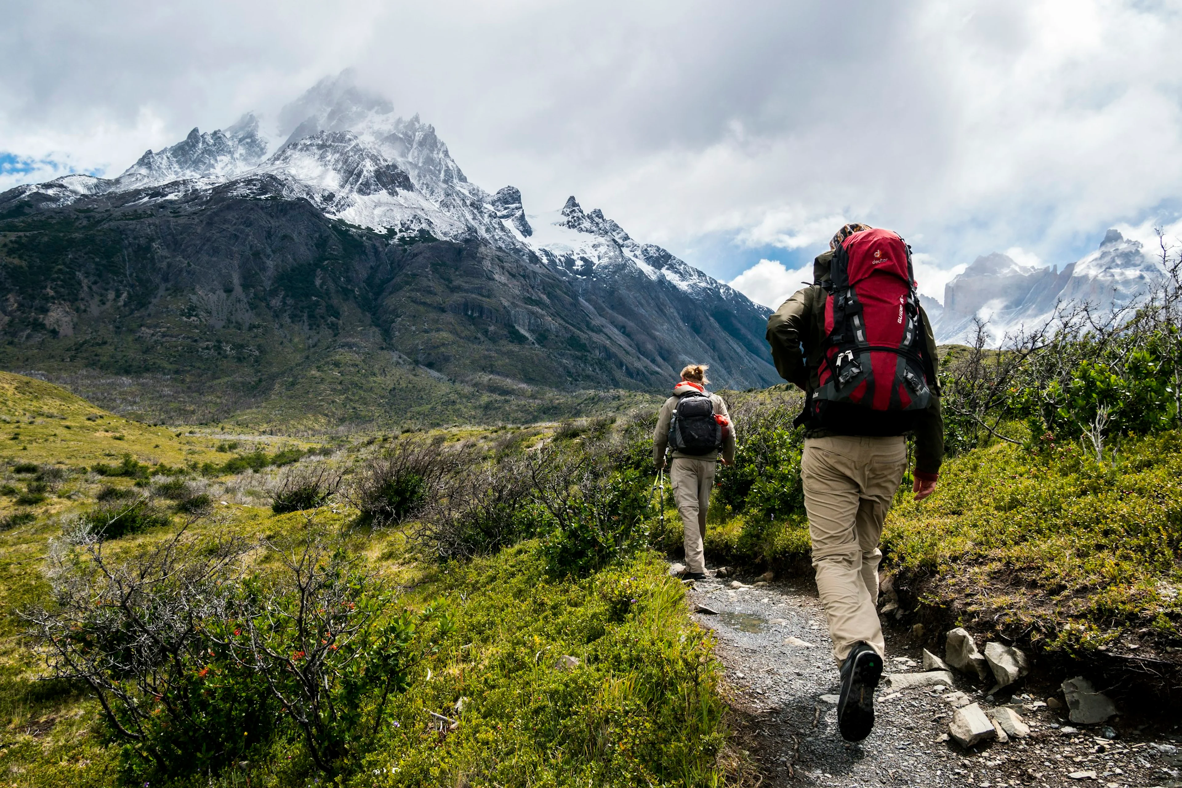 Hiker with bottle